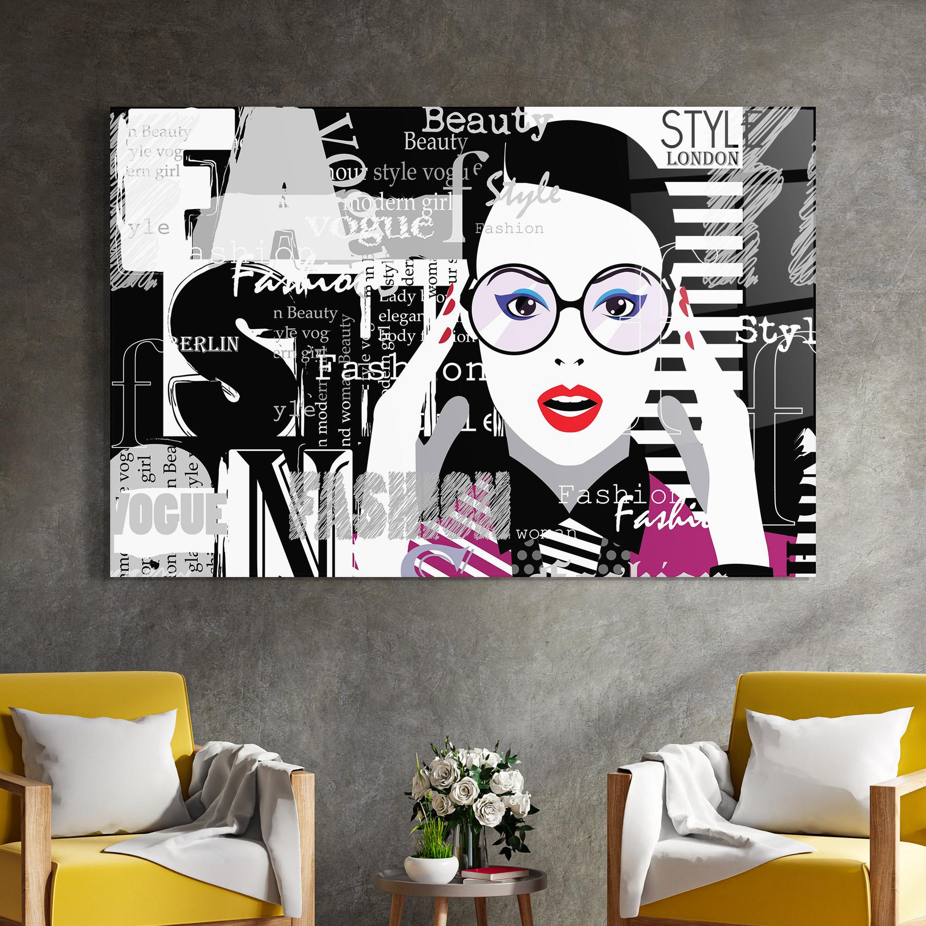 Glasbild Fashion Collage mockup 4