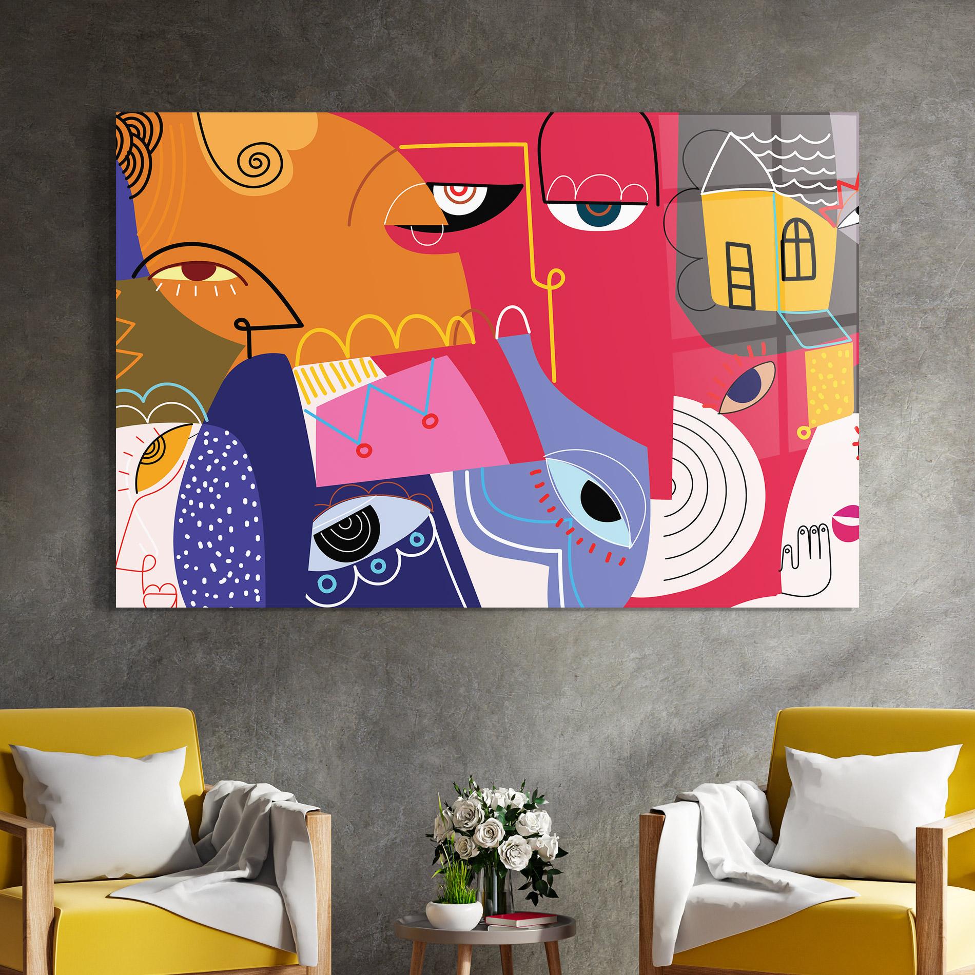 Glasbild Line Eye Family mockup 4