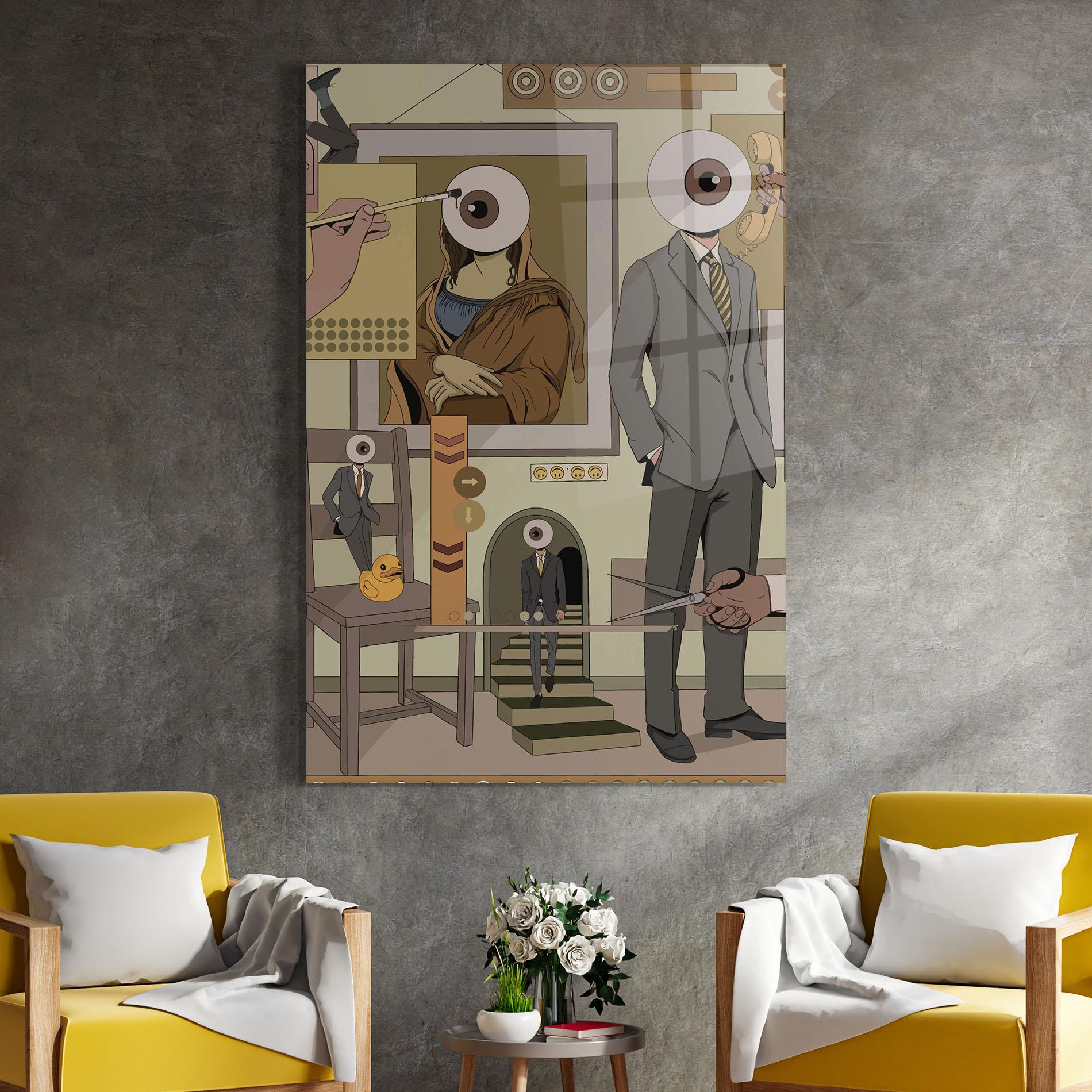 Glasbild Eyes Man mockup 4