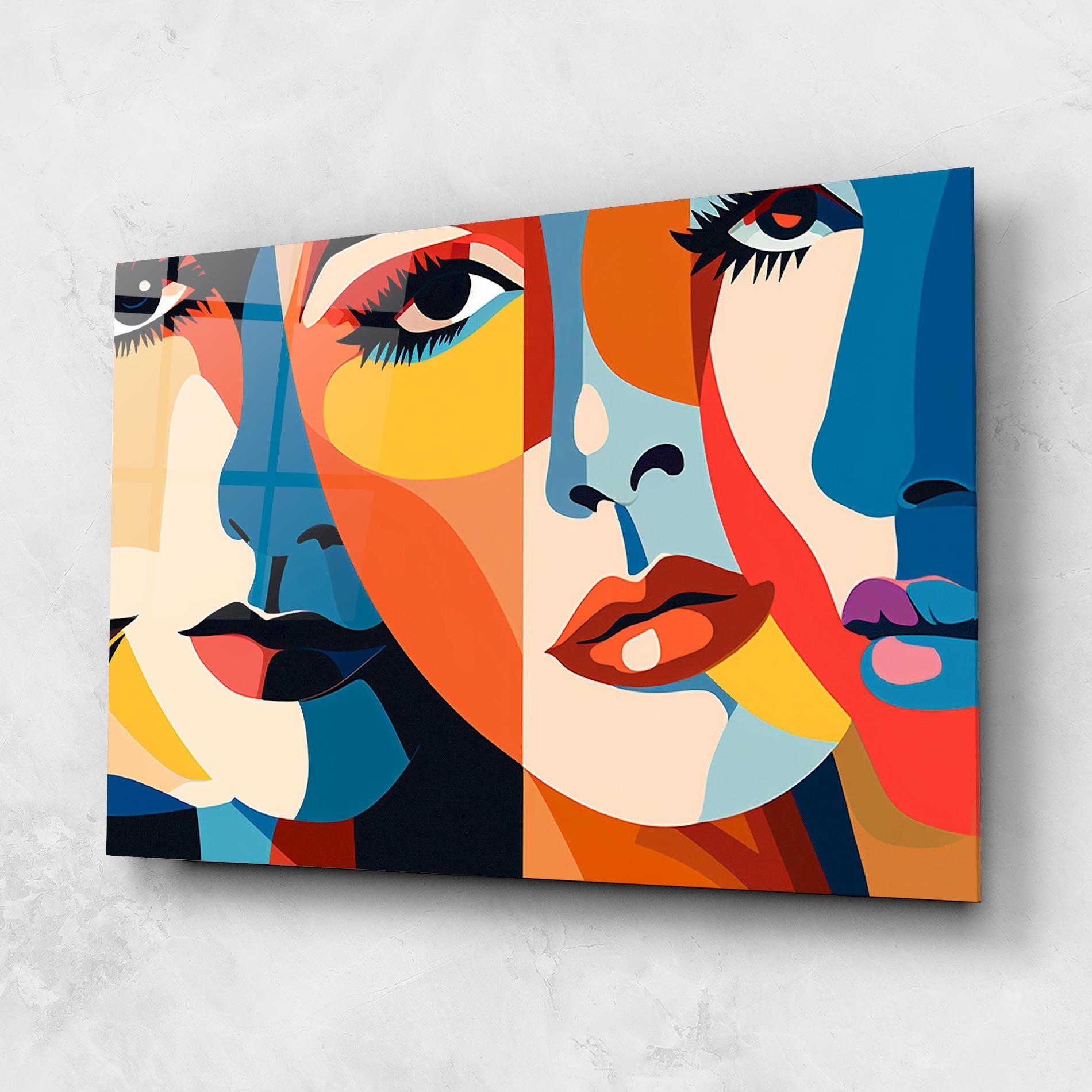 Glasbild Beauty Face Collage mockup 1