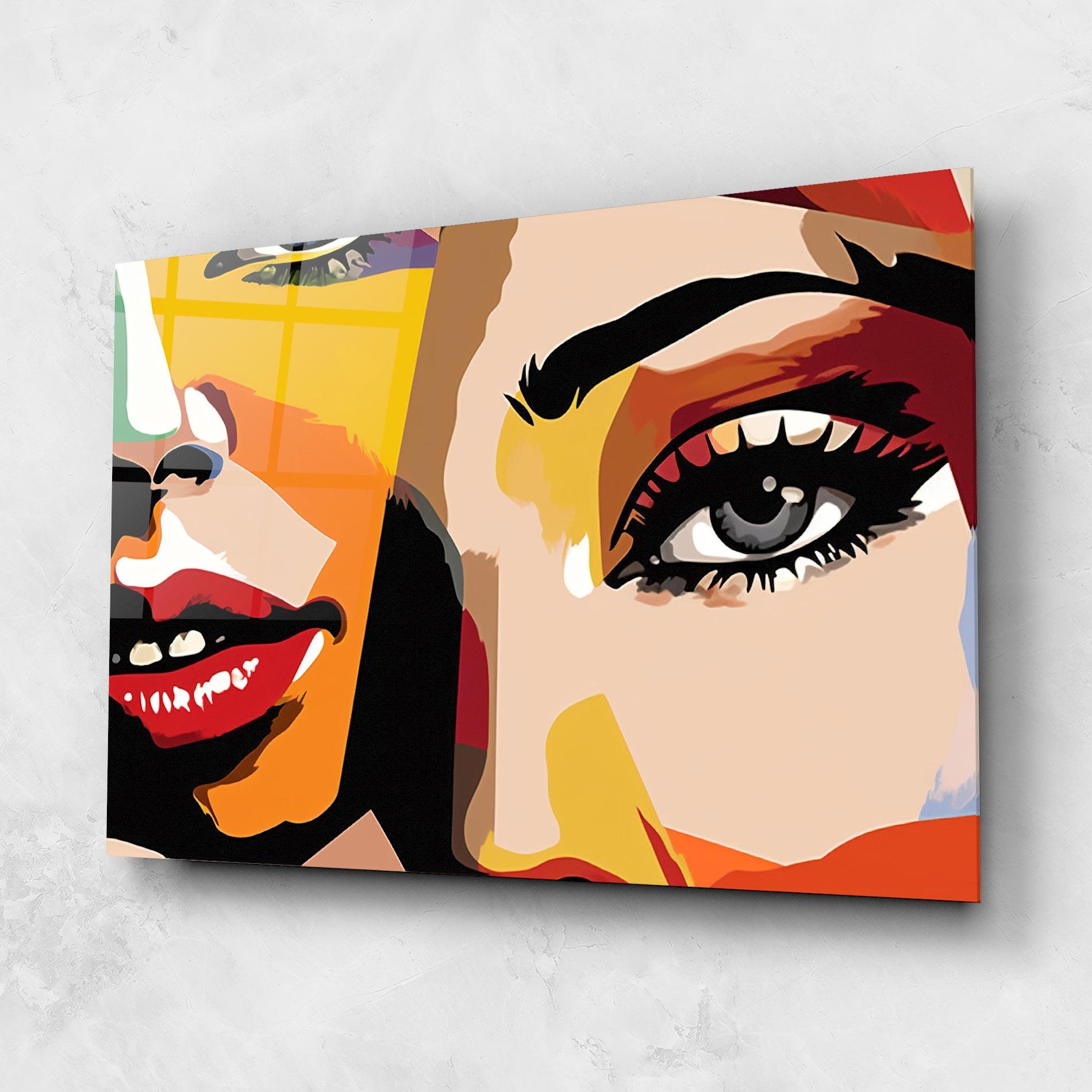 Glasbild Beauty Woman Art mockup 1
