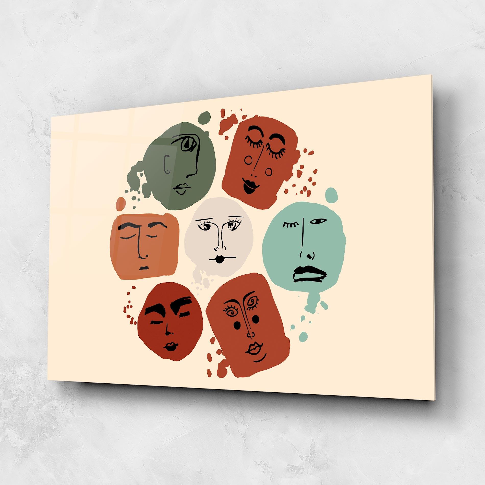 Glasbild Circle Faces mockup 1