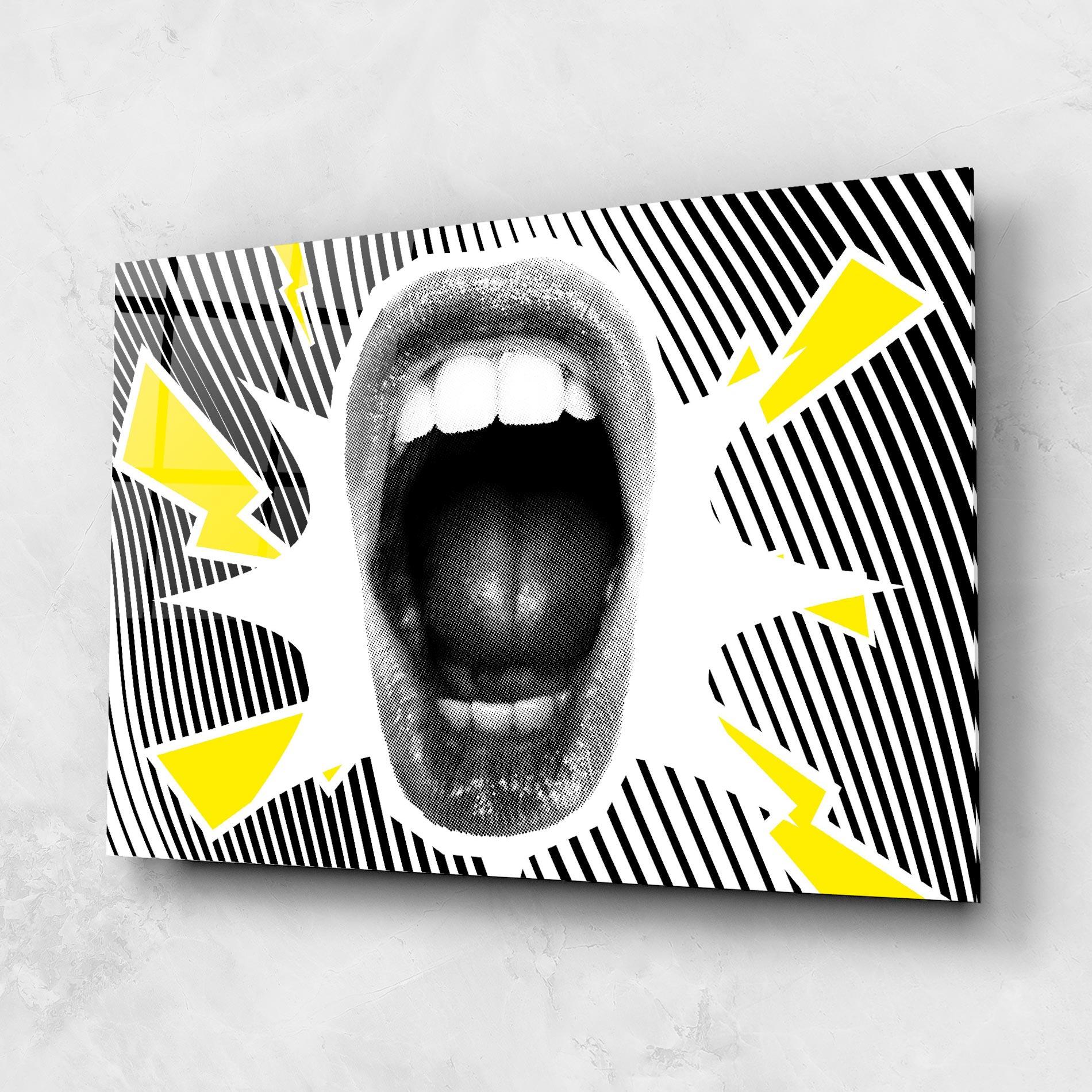 Glasbild Lightning Mouth mockup 1