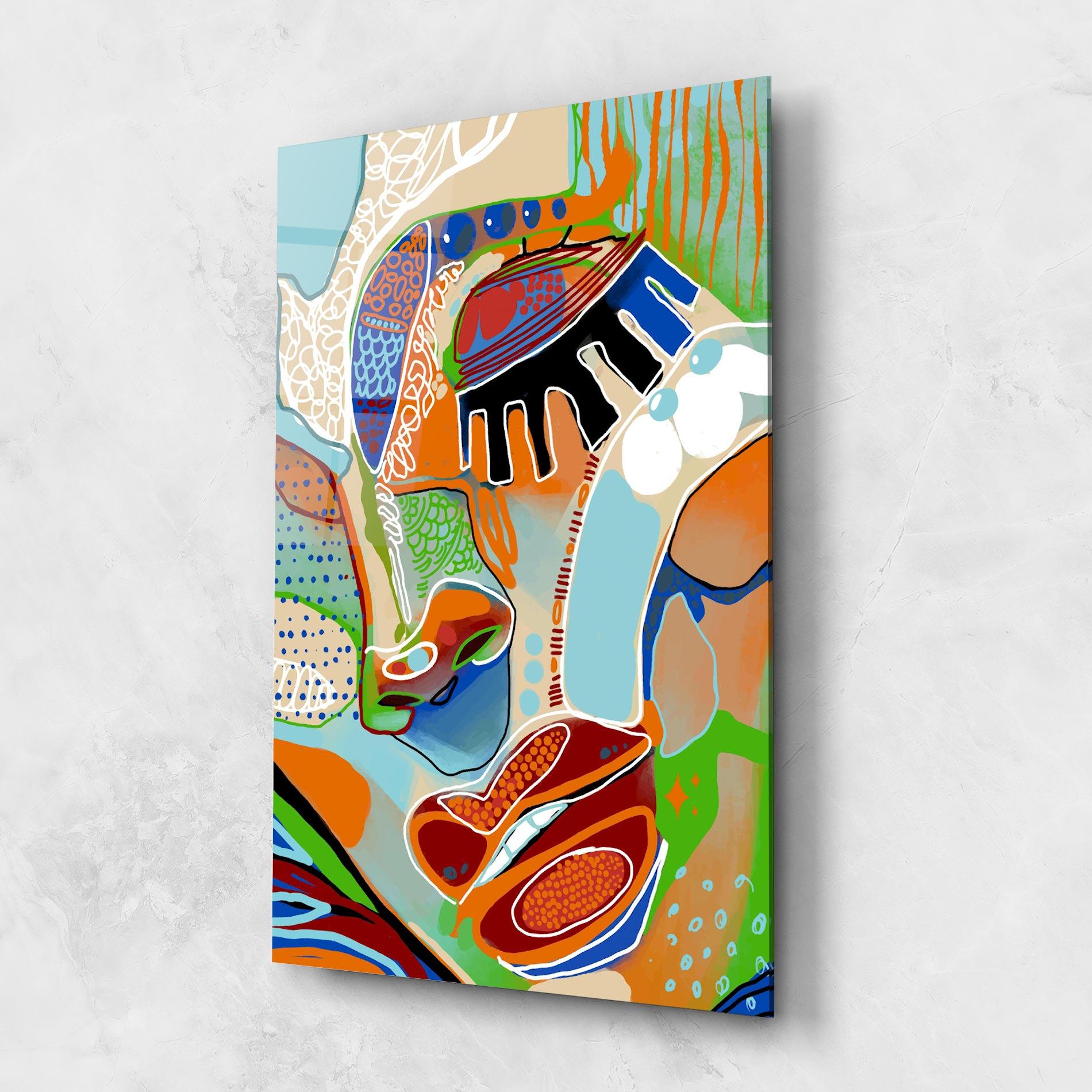 Glasbild Abstract Face Art mockup 1