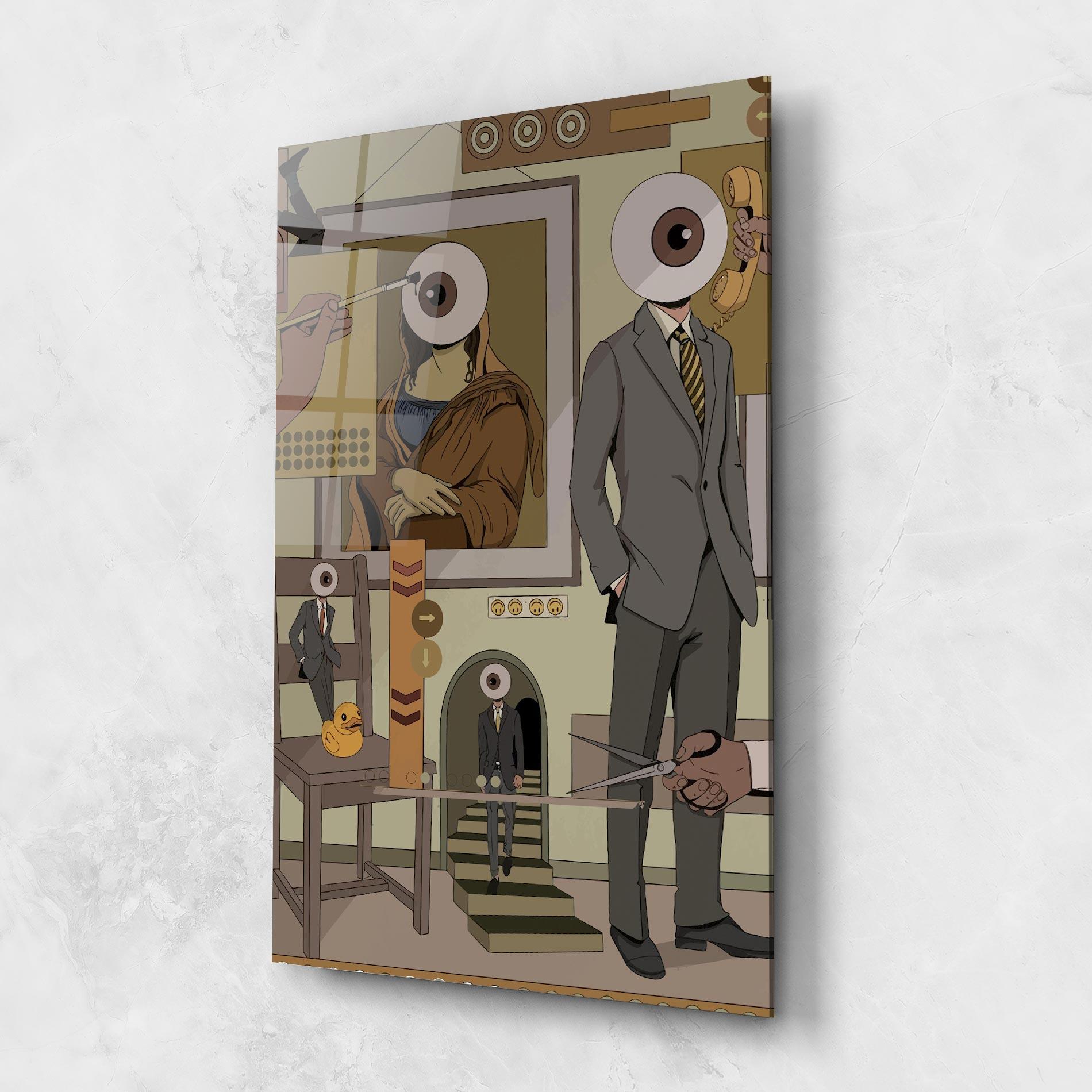 Glasbild Eyes Man mockup 1