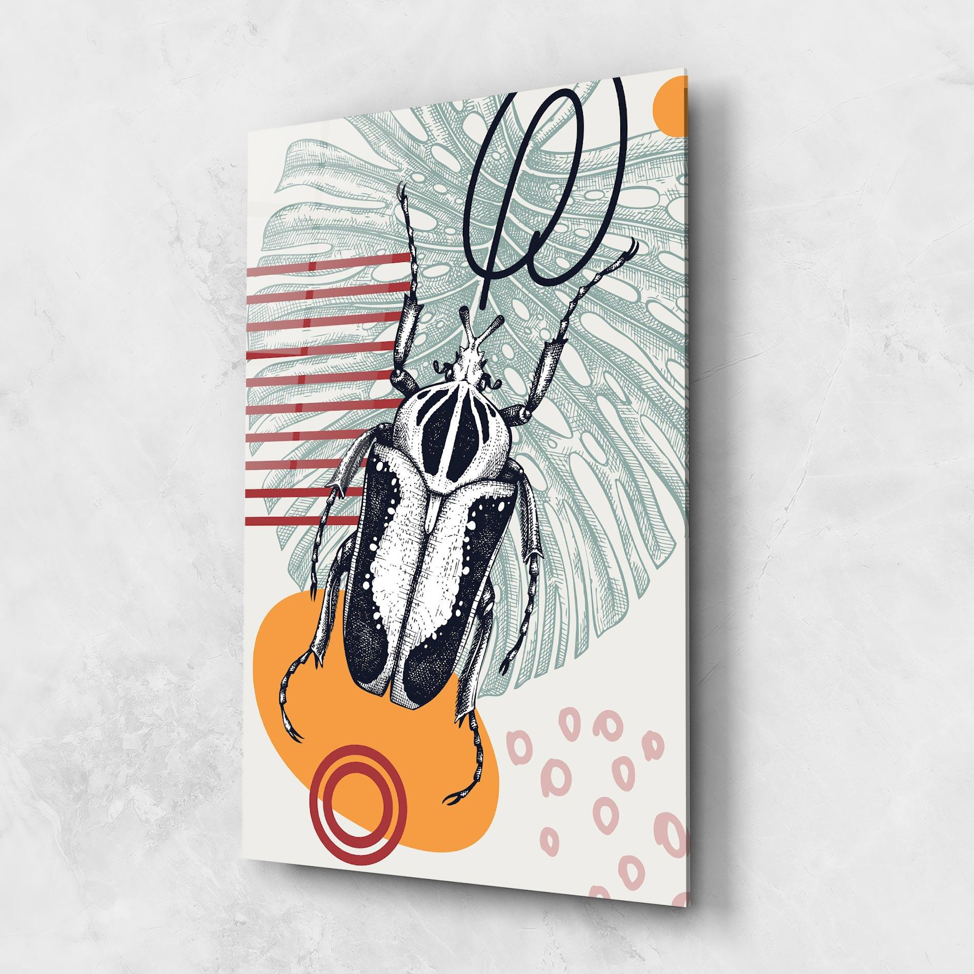 Glasbild Insects Art Collage mockup 1