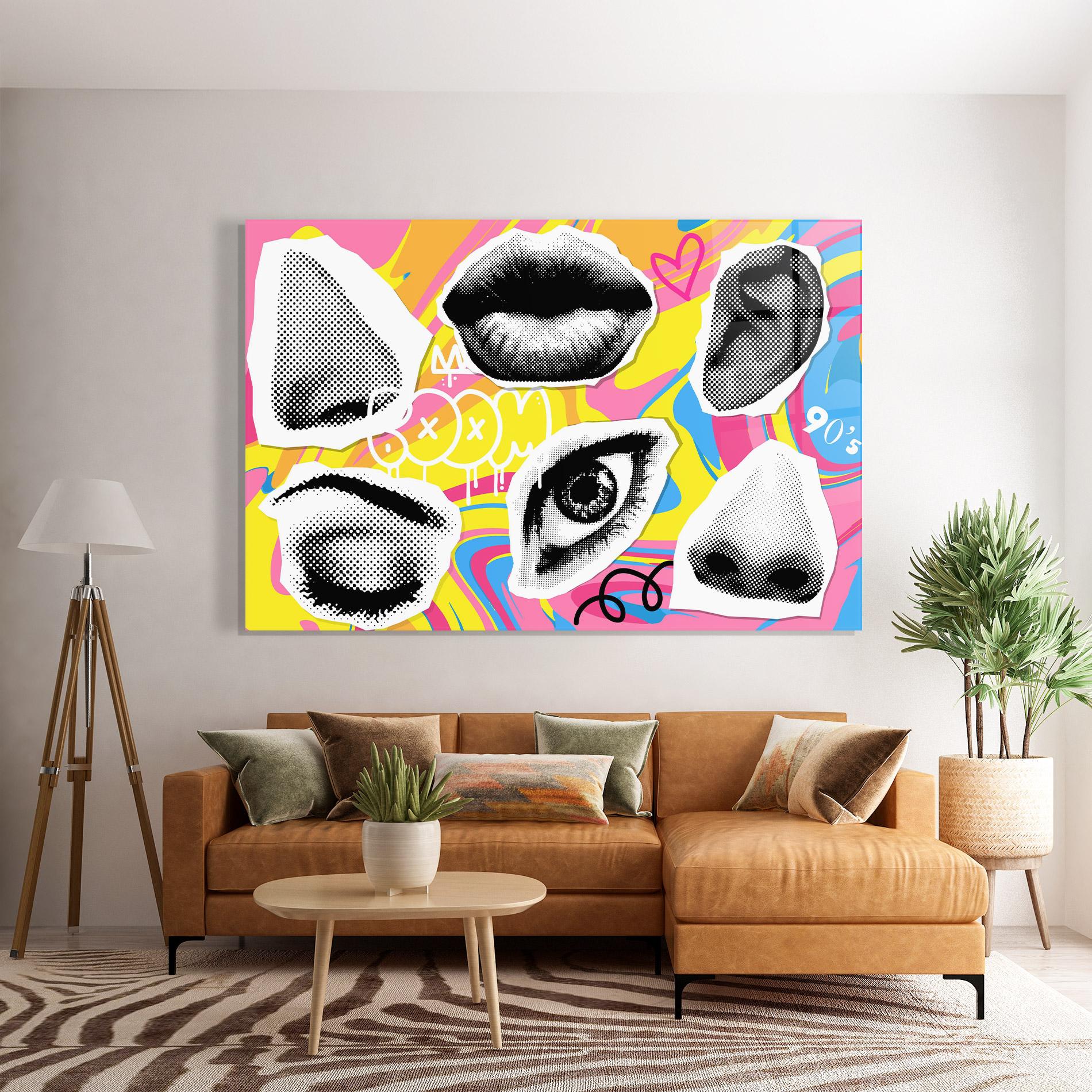 Glasbild Boom 90s mockup 7