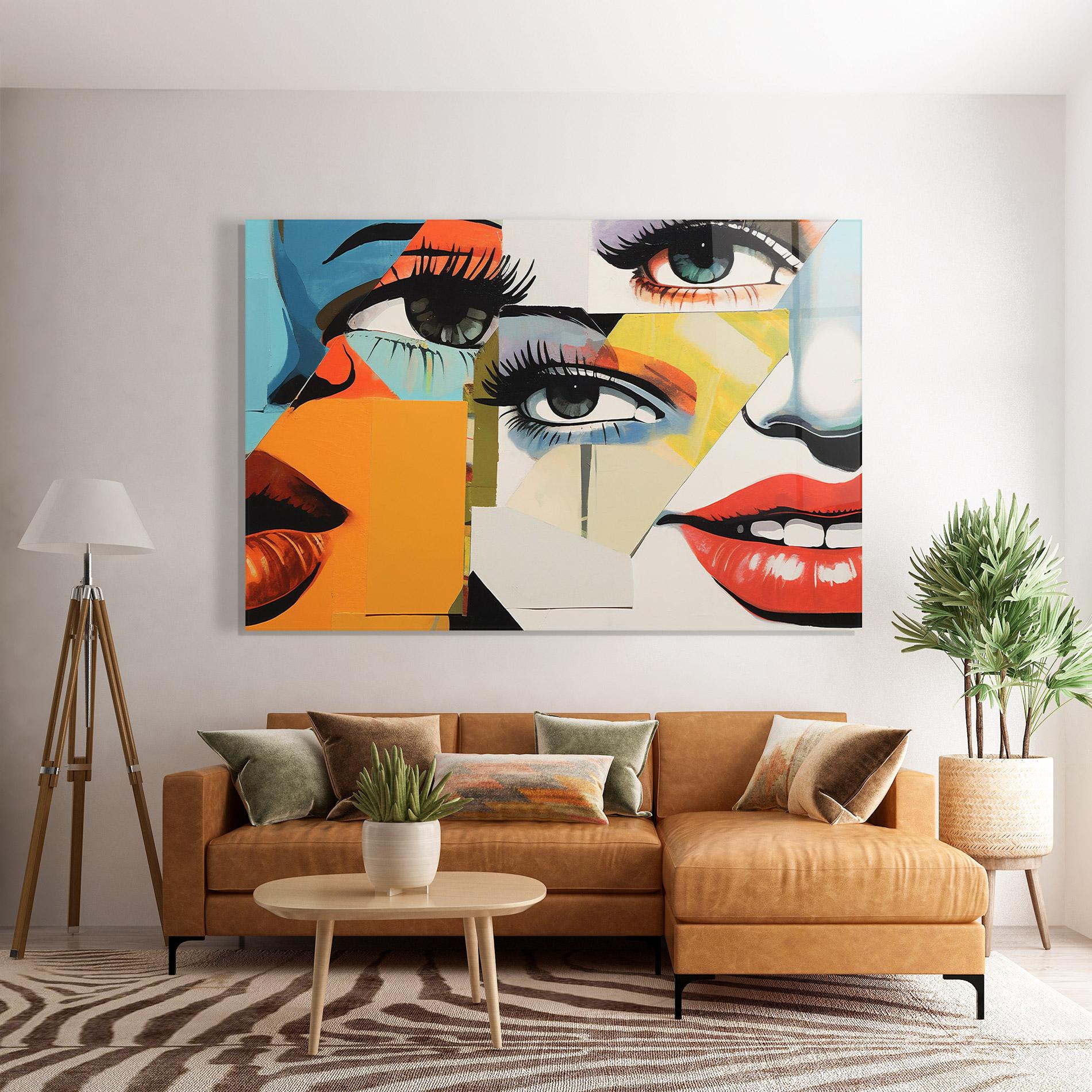 Glasbild Drawing Collage mockup 7