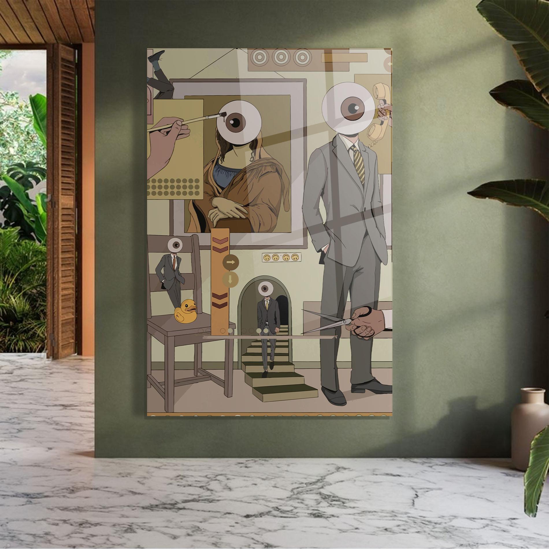 Glasbild Eyes Man mockup 7