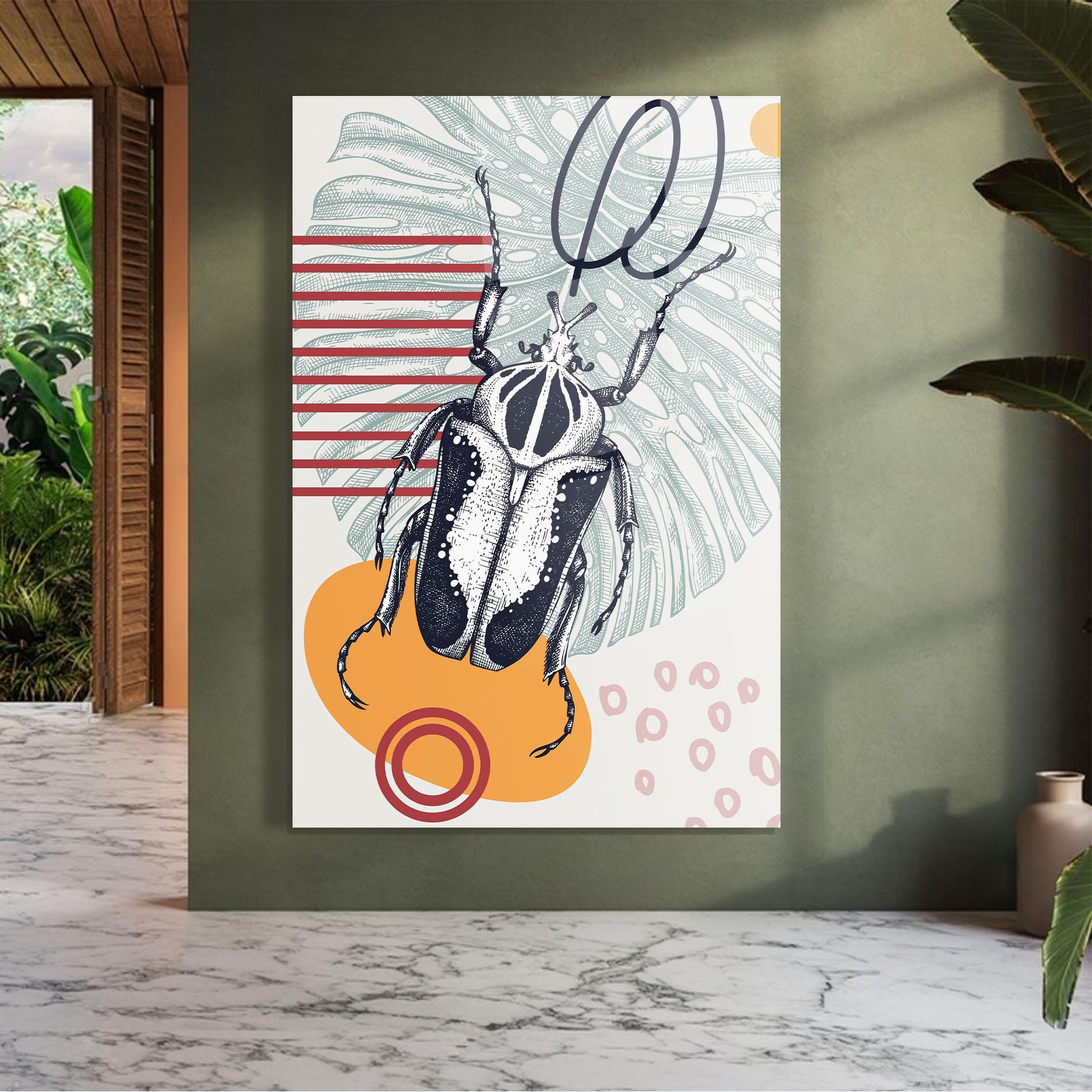 Glasbild Insects Art Collage mockup 7