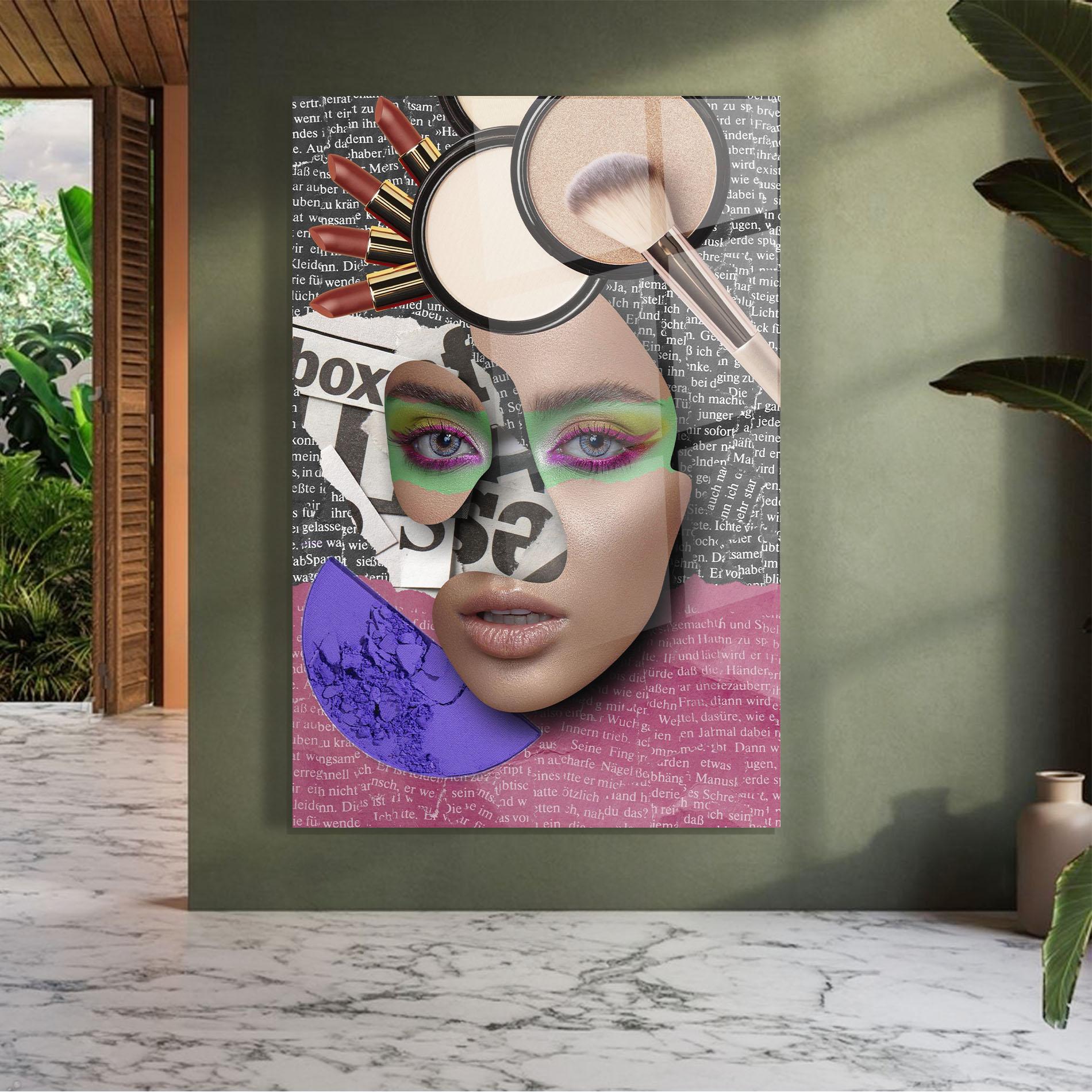 Glasbild Makeup Collage mockup 7