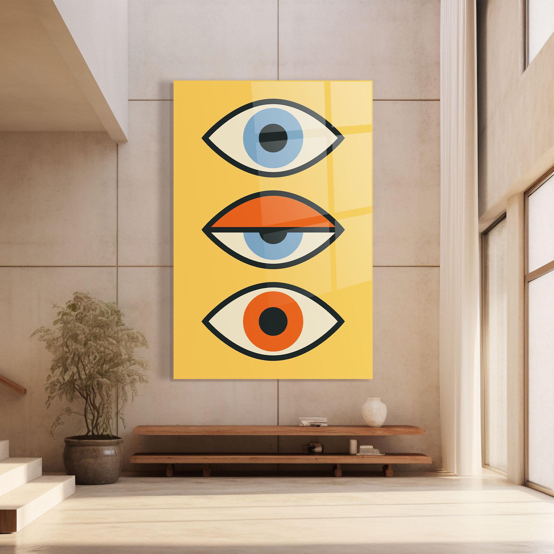 Glasbild Blue Orange Eye mockup 8