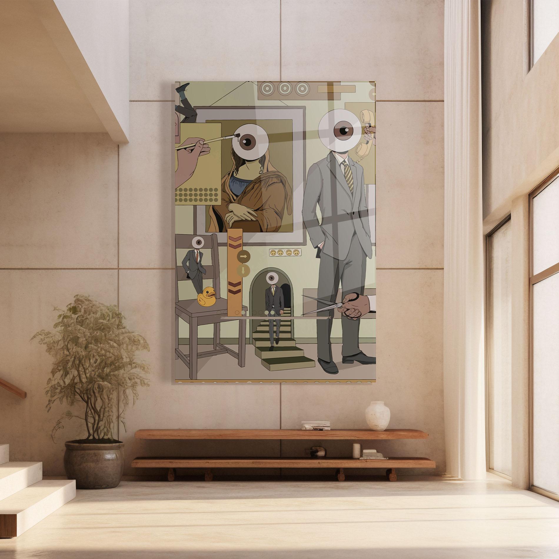 Glasbild Eyes Man mockup 8