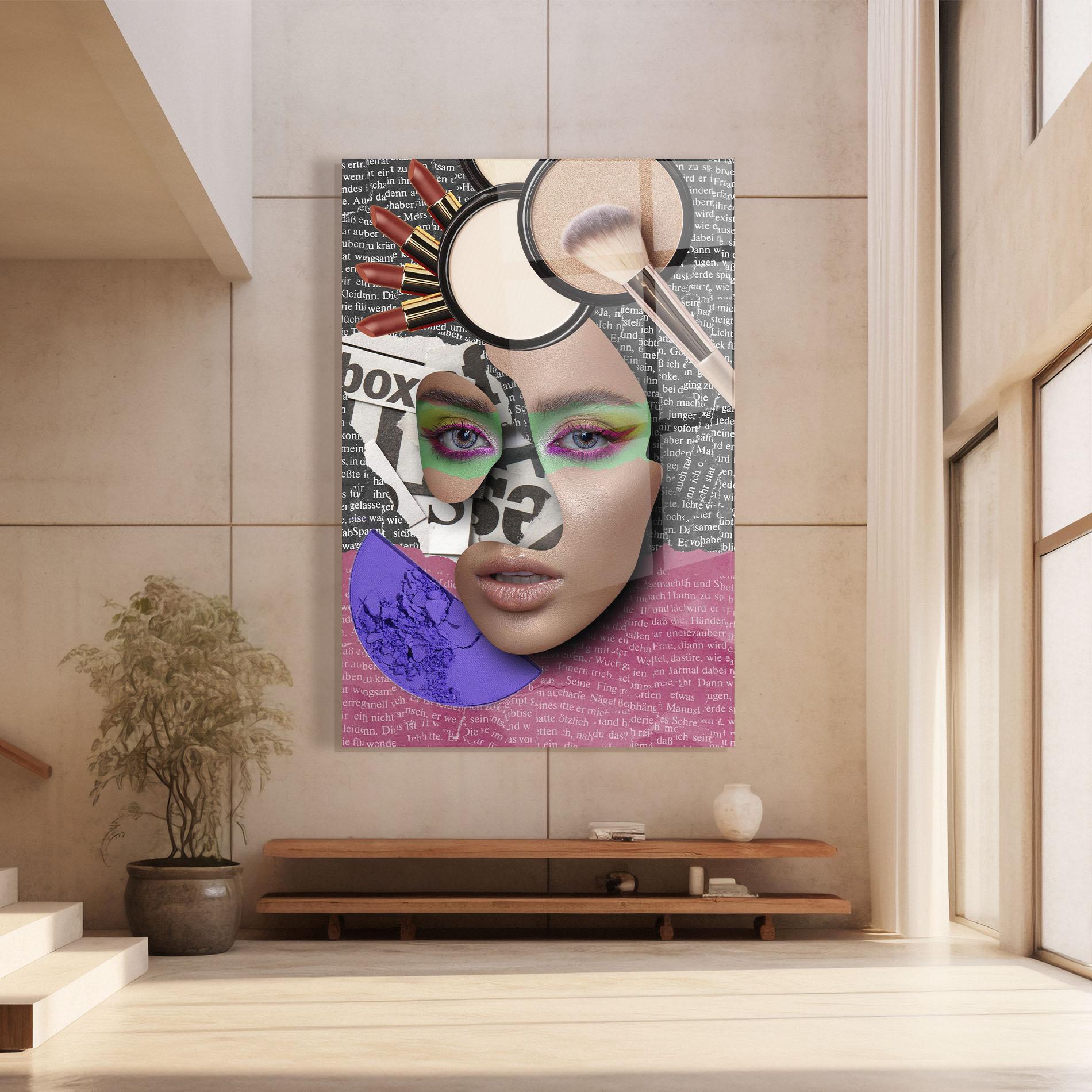 Glasbild Makeup Collage mockup 8