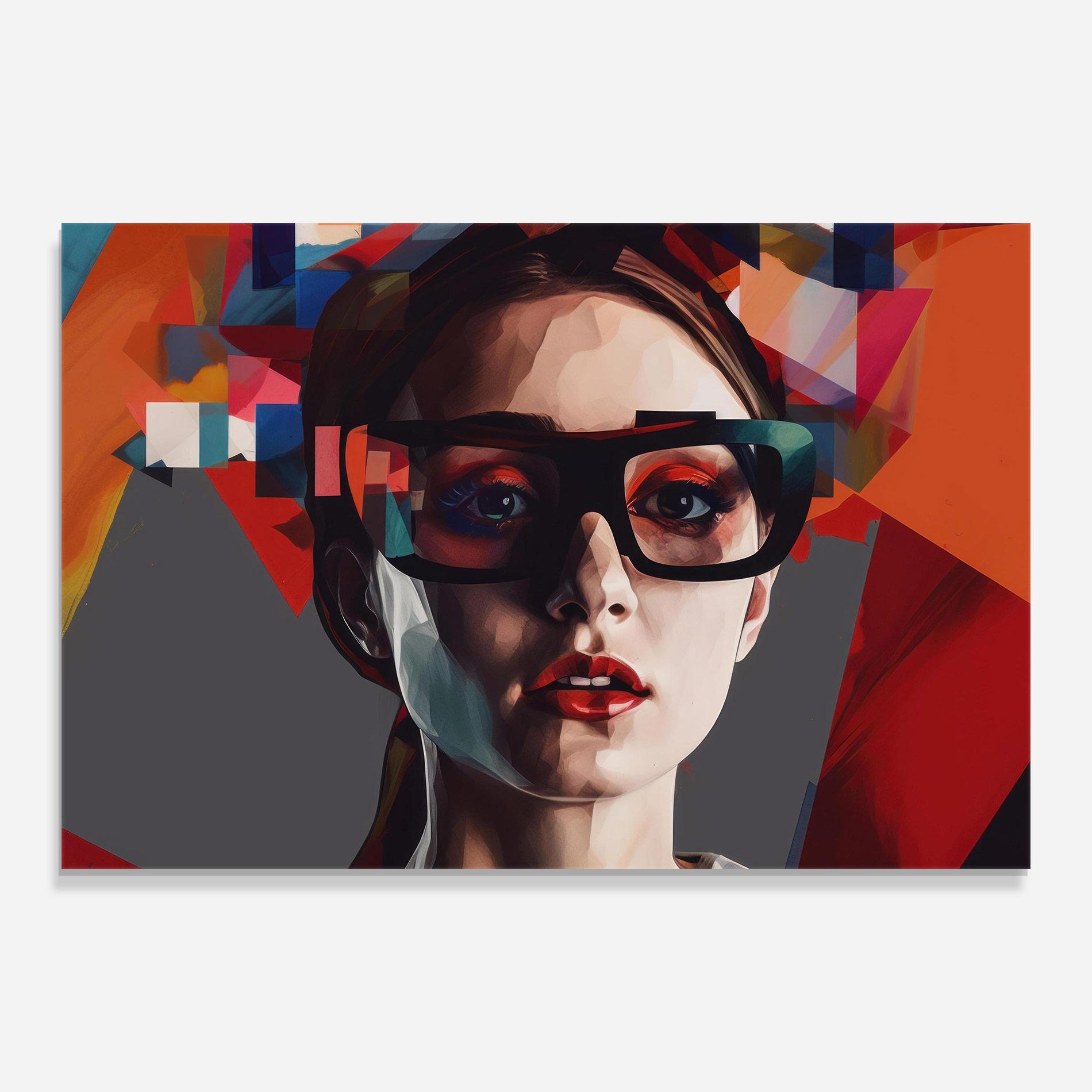 Glasbild Big Black Glasses mockup 0