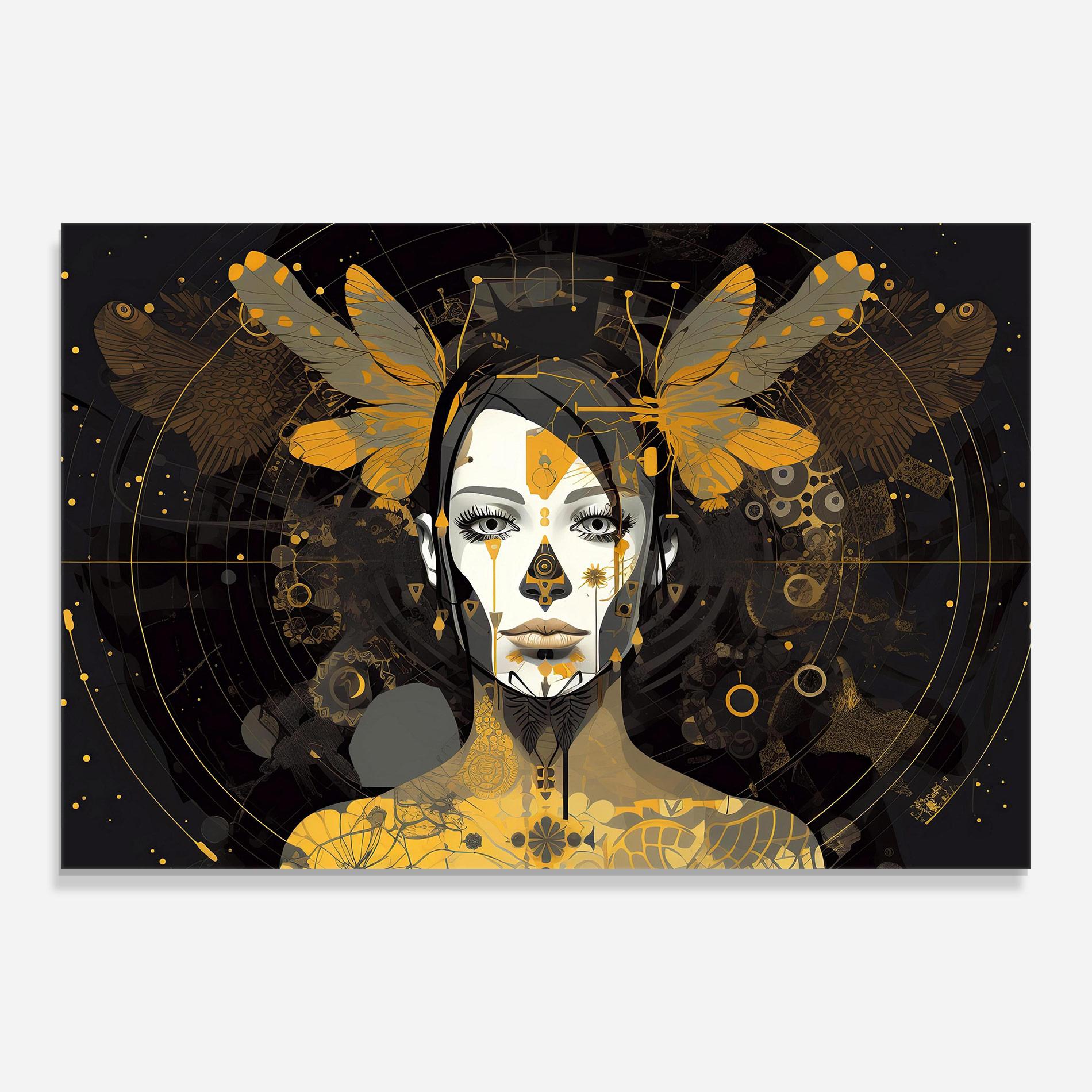 Glasbild Colorful Graphical Artwork mockup 0