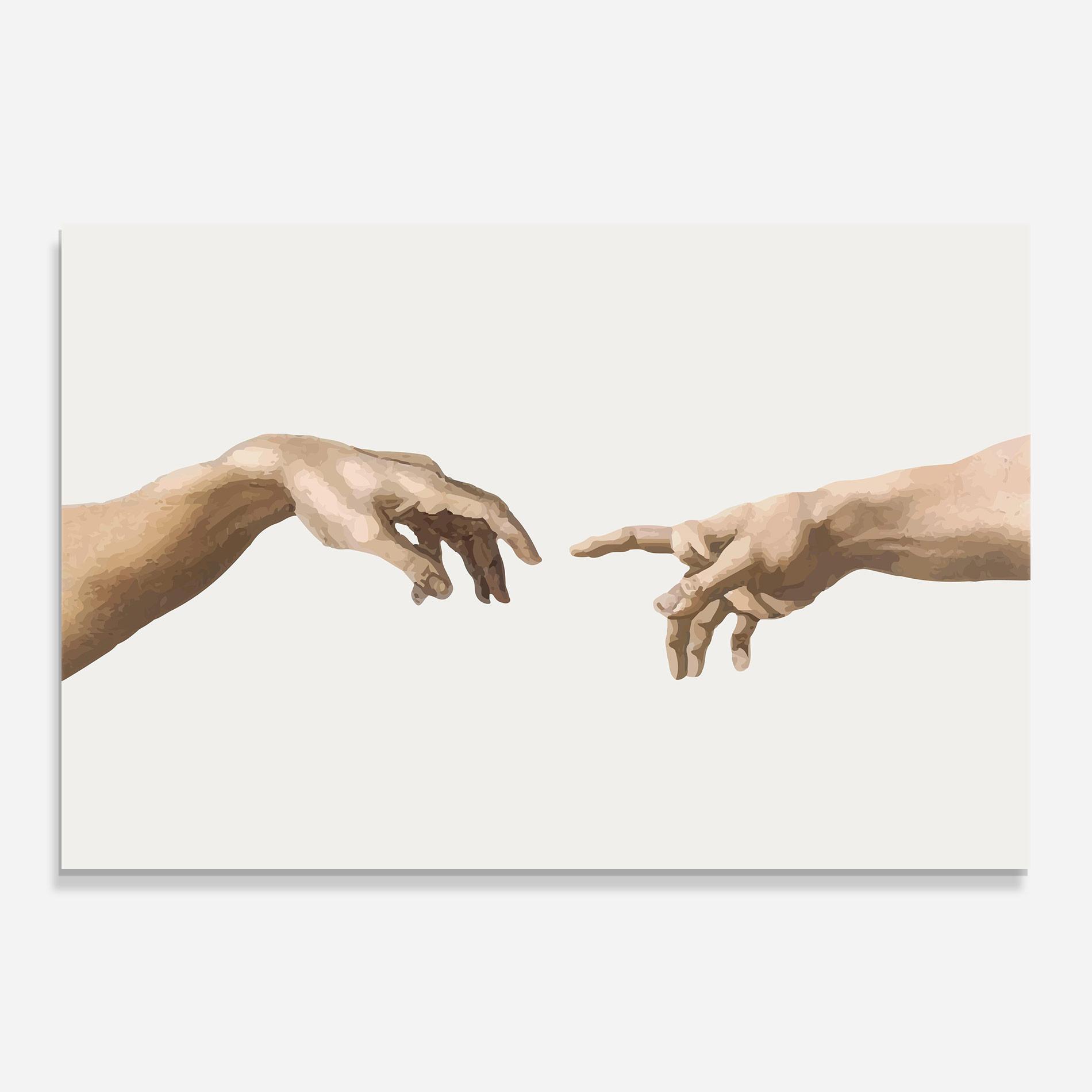 Glasbild Cream Hands Art mockup 0