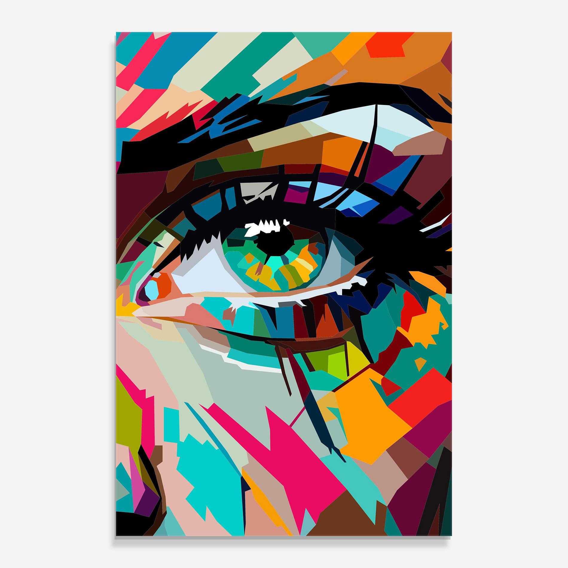 Glasbild Colorful Eye mockup 0