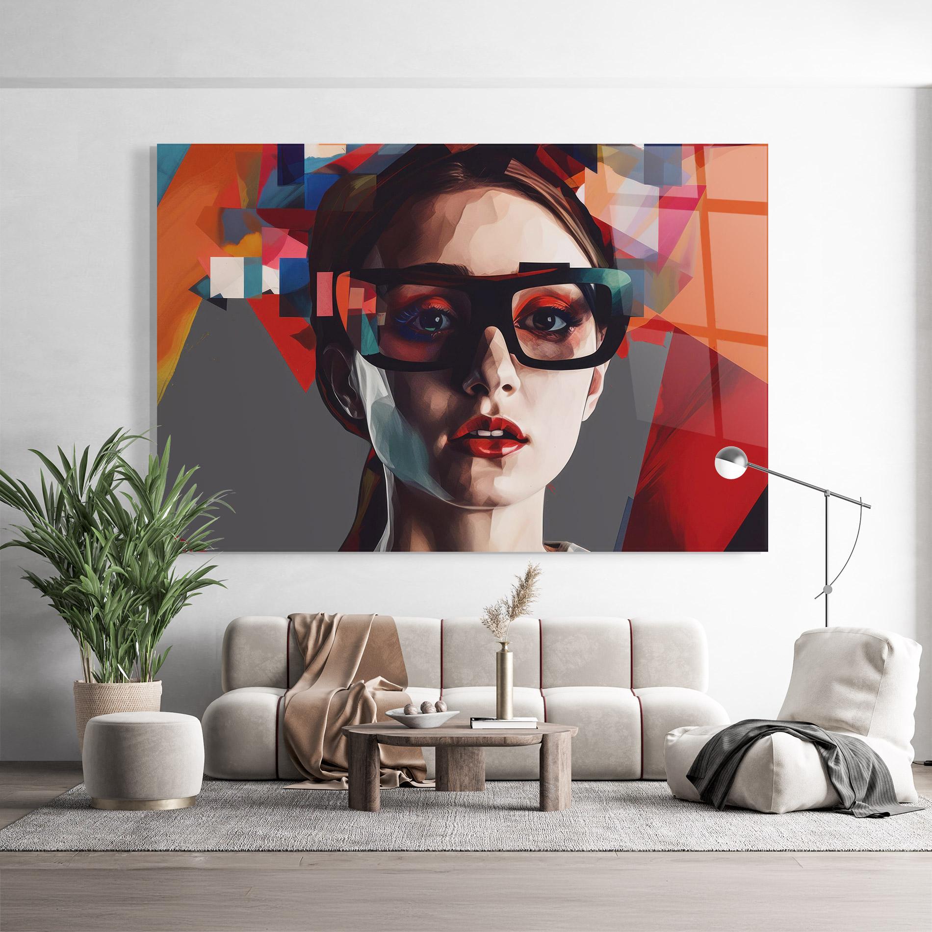 Glasbild Big Black Glasses mockup 9