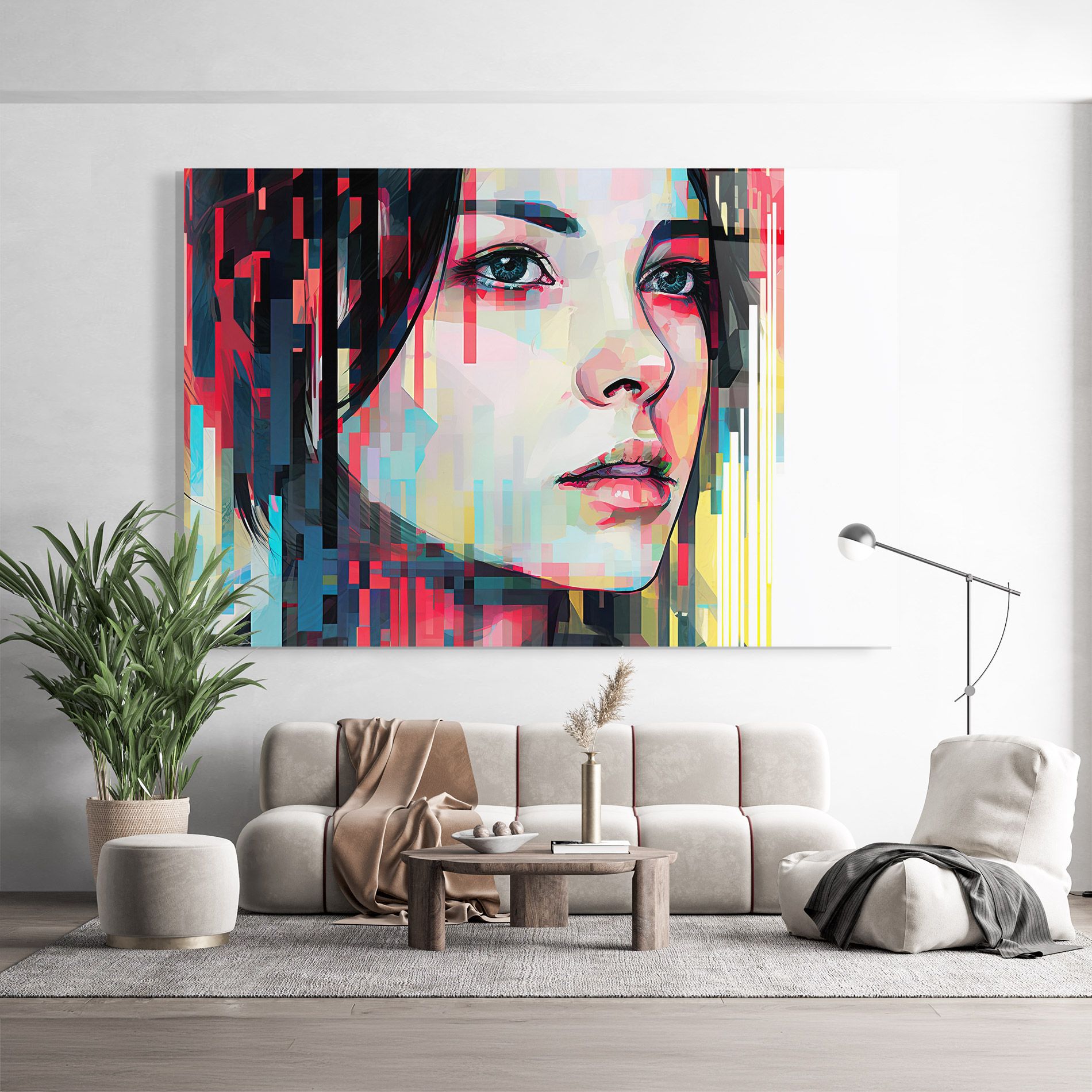 Colorful Glitchy Girl mockup 9