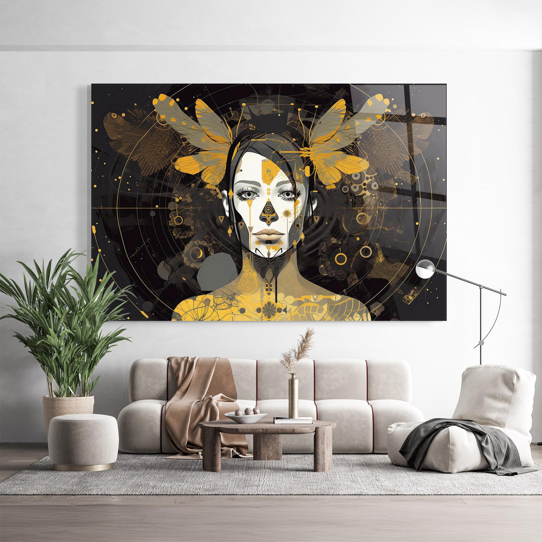 Glasbild Colorful Graphical Artwork mockup 9