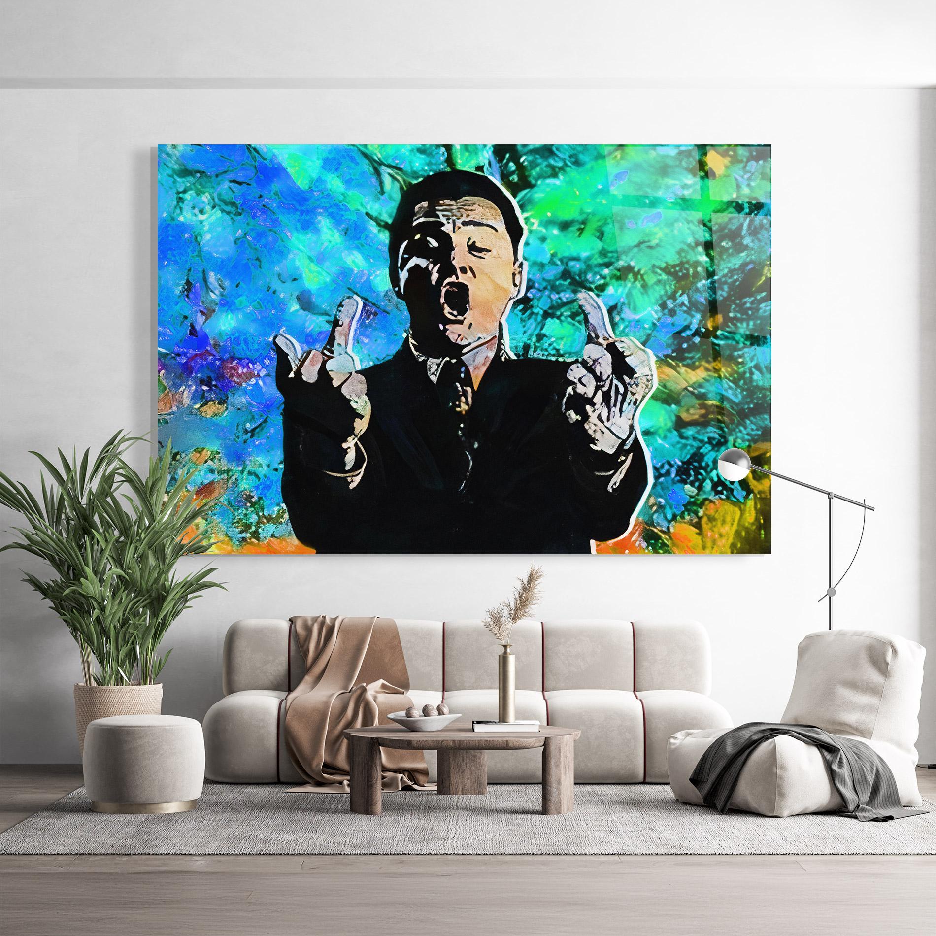 Glasbild Flip The Bird mockup 9