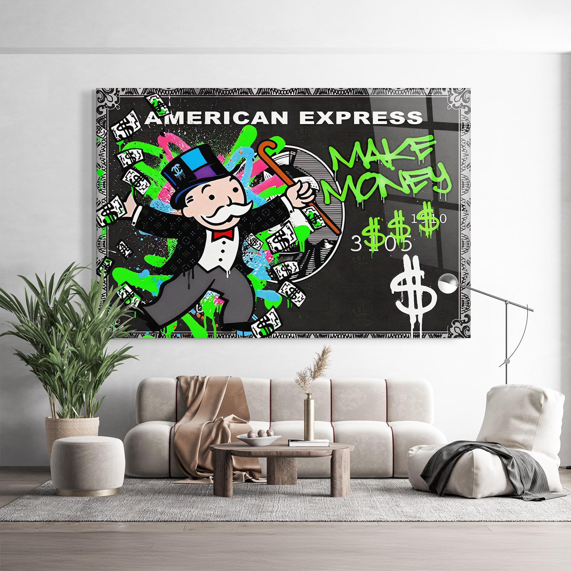 Glasbild Make Money mockup 9