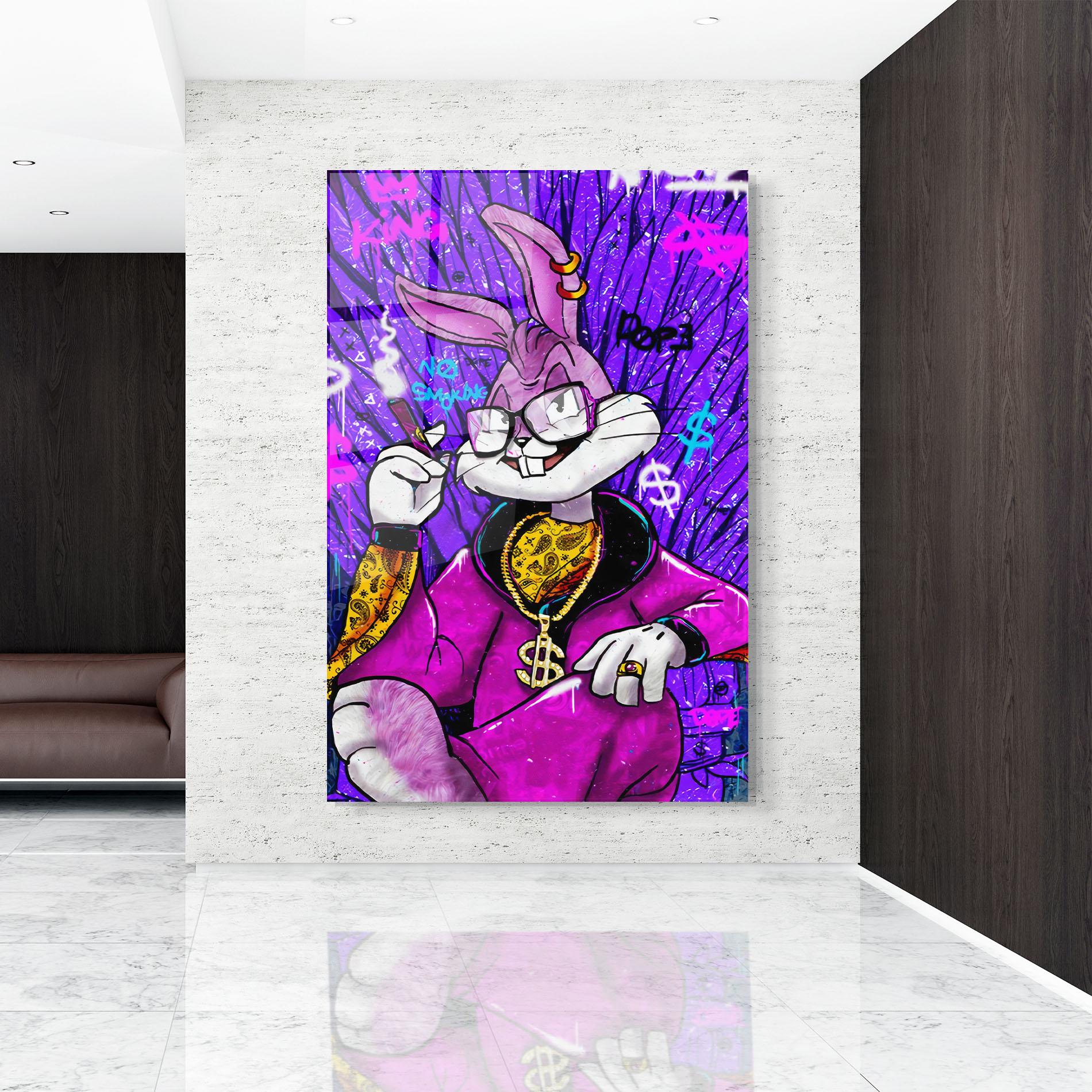 Glasbild Boss Buny mockup 9