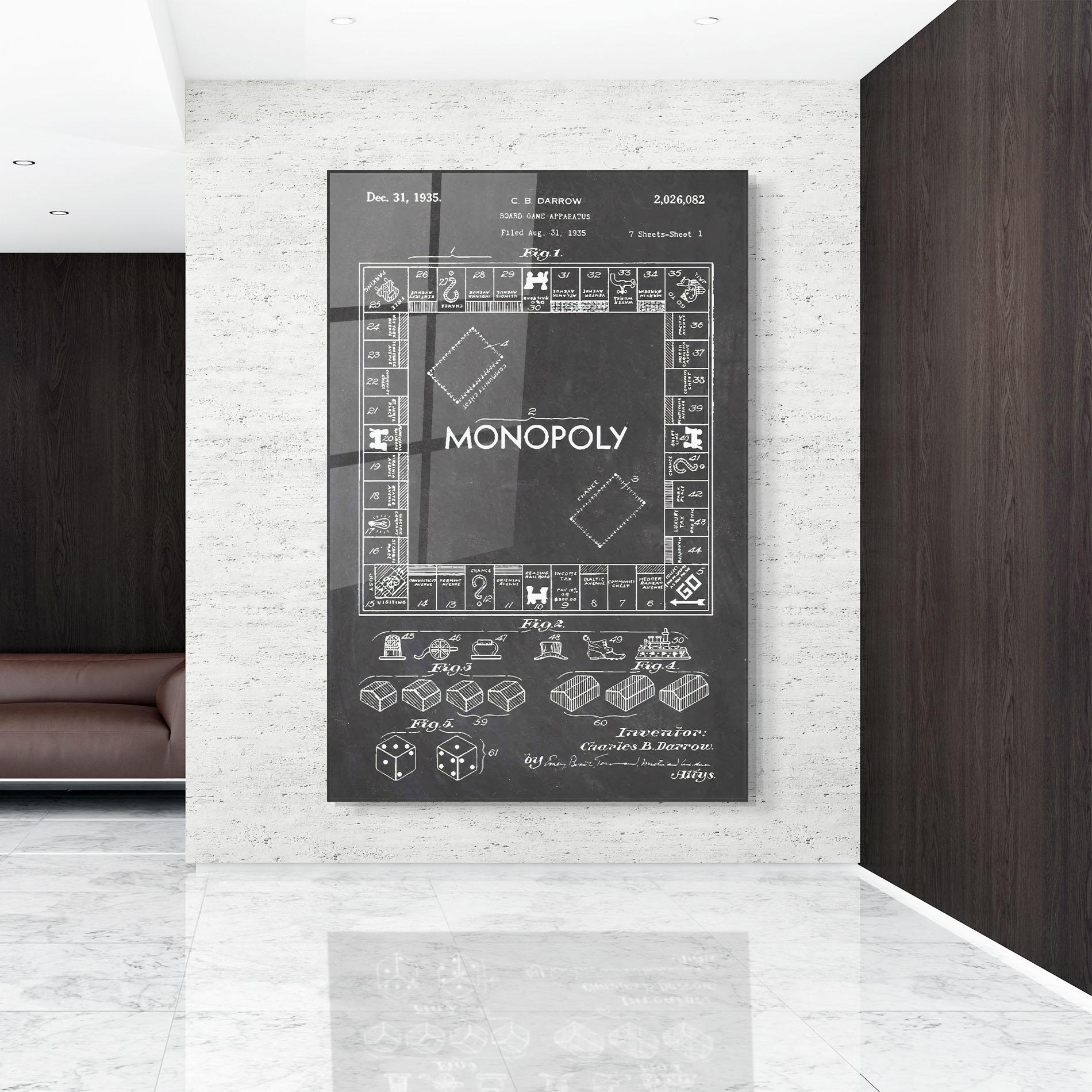 Glasbild Monopoly Board mockup 9