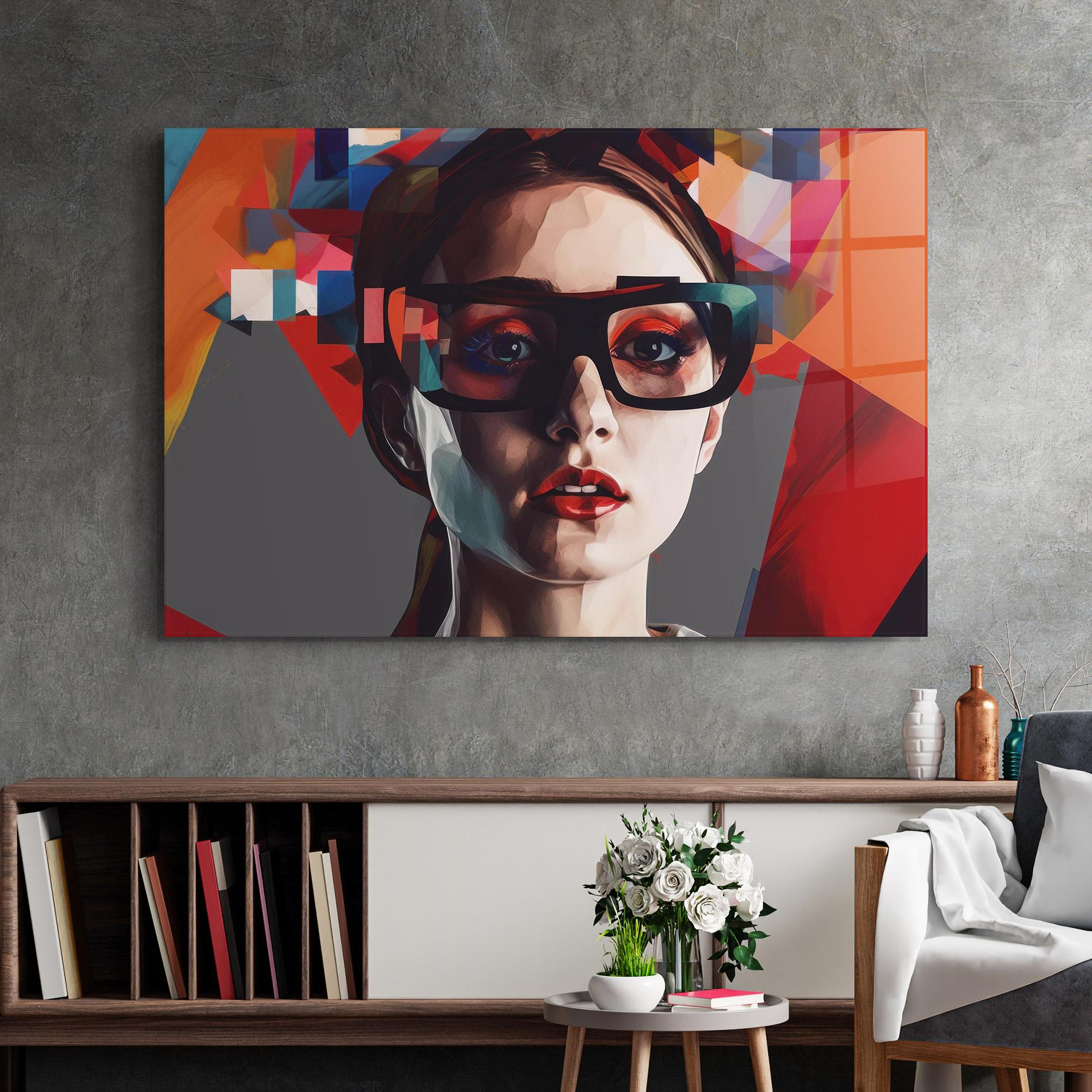 Glasbild Big Black Glasses mockup 2