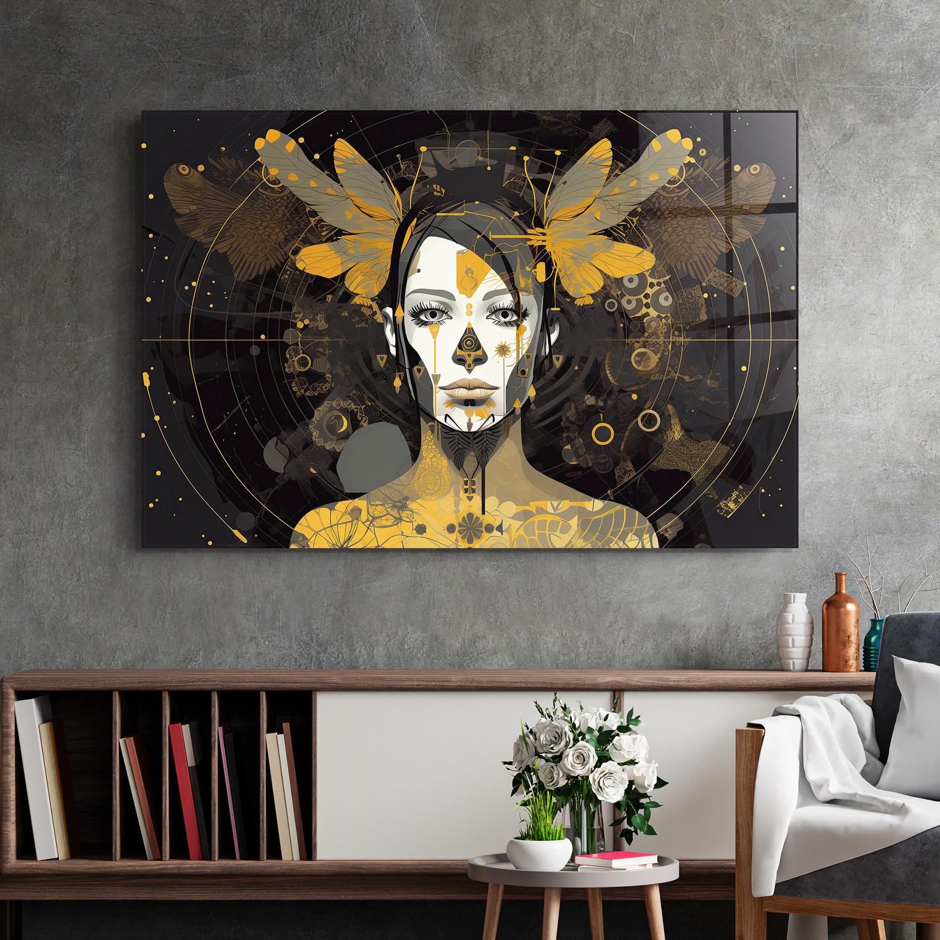 Glasbild Colorful Graphical Artwork mockup 2