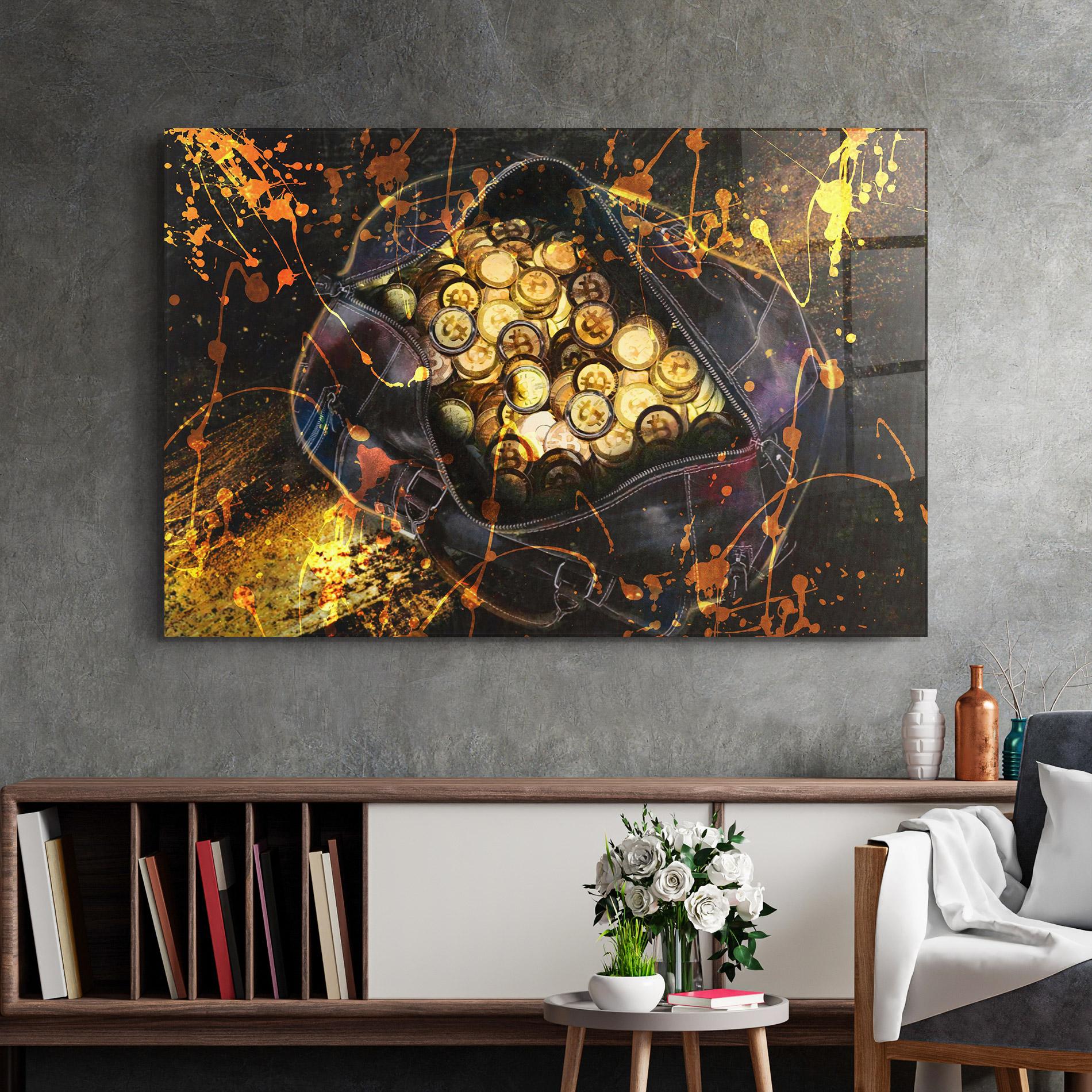 Glasbild Crypto Rich mockup 2