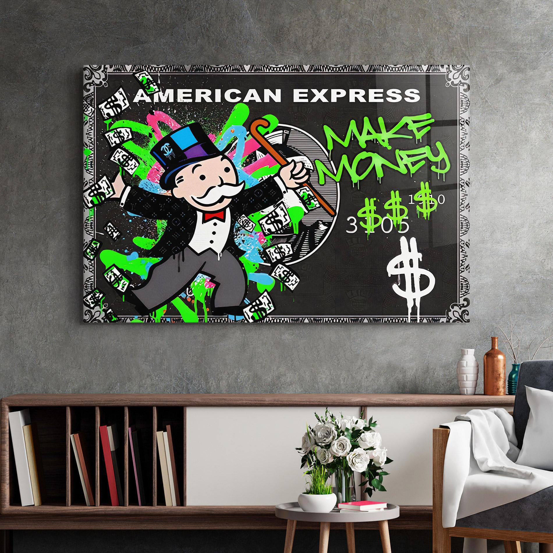 Glasbild Make Money mockup 2