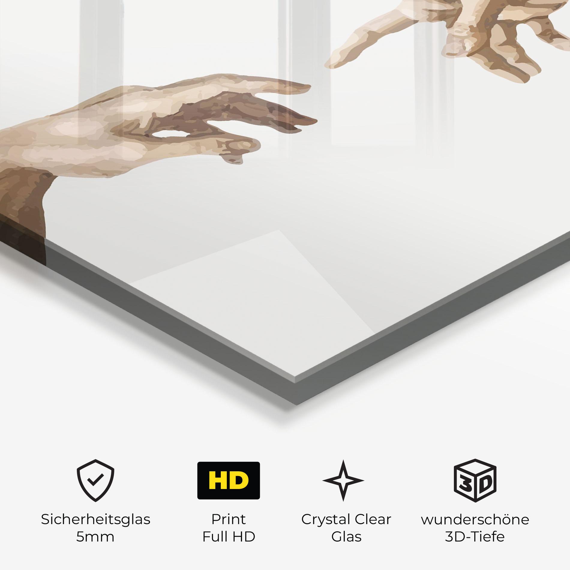 Glasbild Cream Hands Art mockup 3