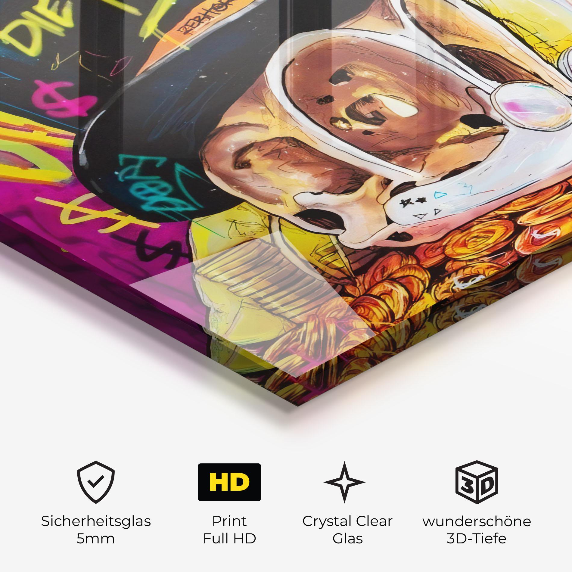 Glasbild Die Rich mockup 3