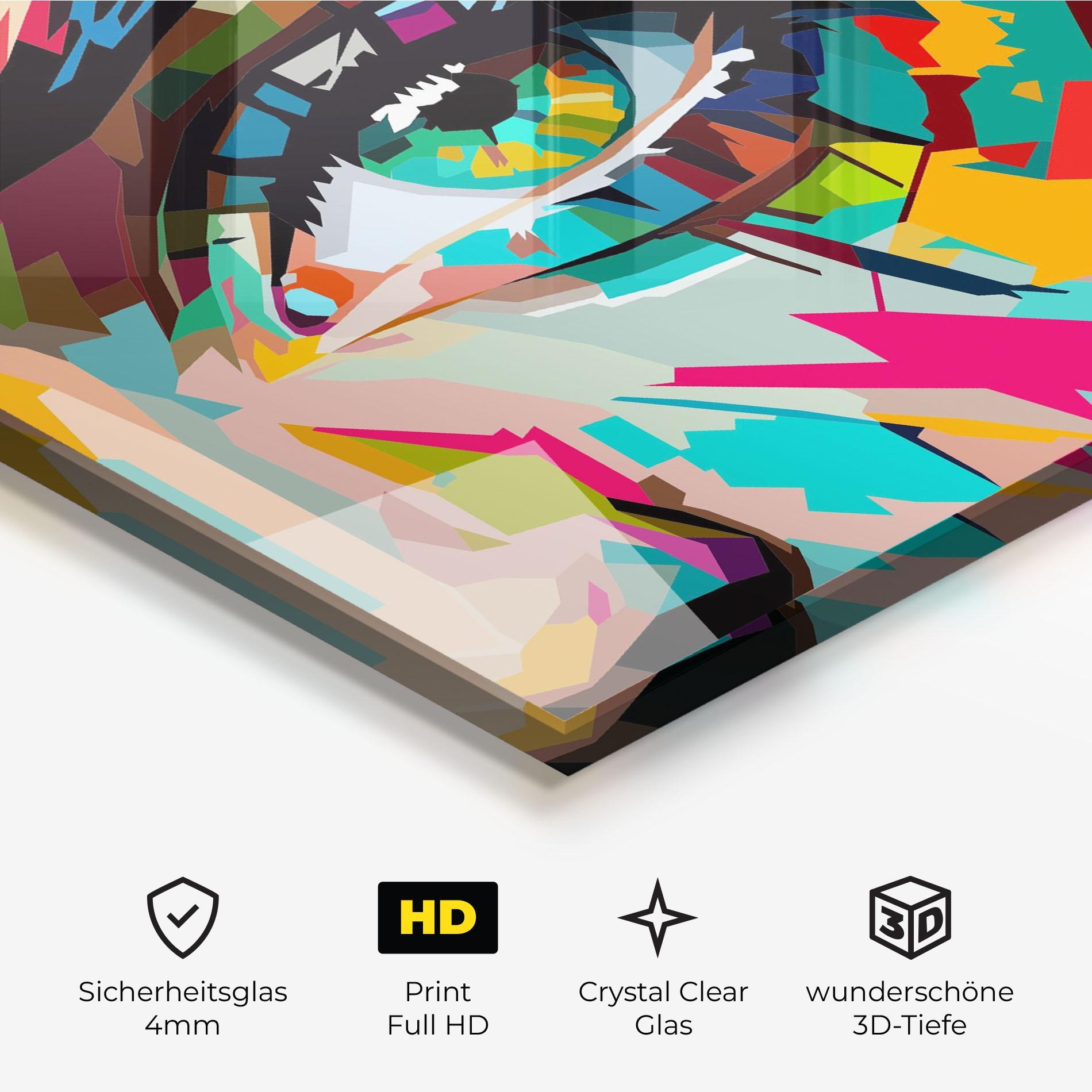 Glasbild Colorful Eye mockup 3