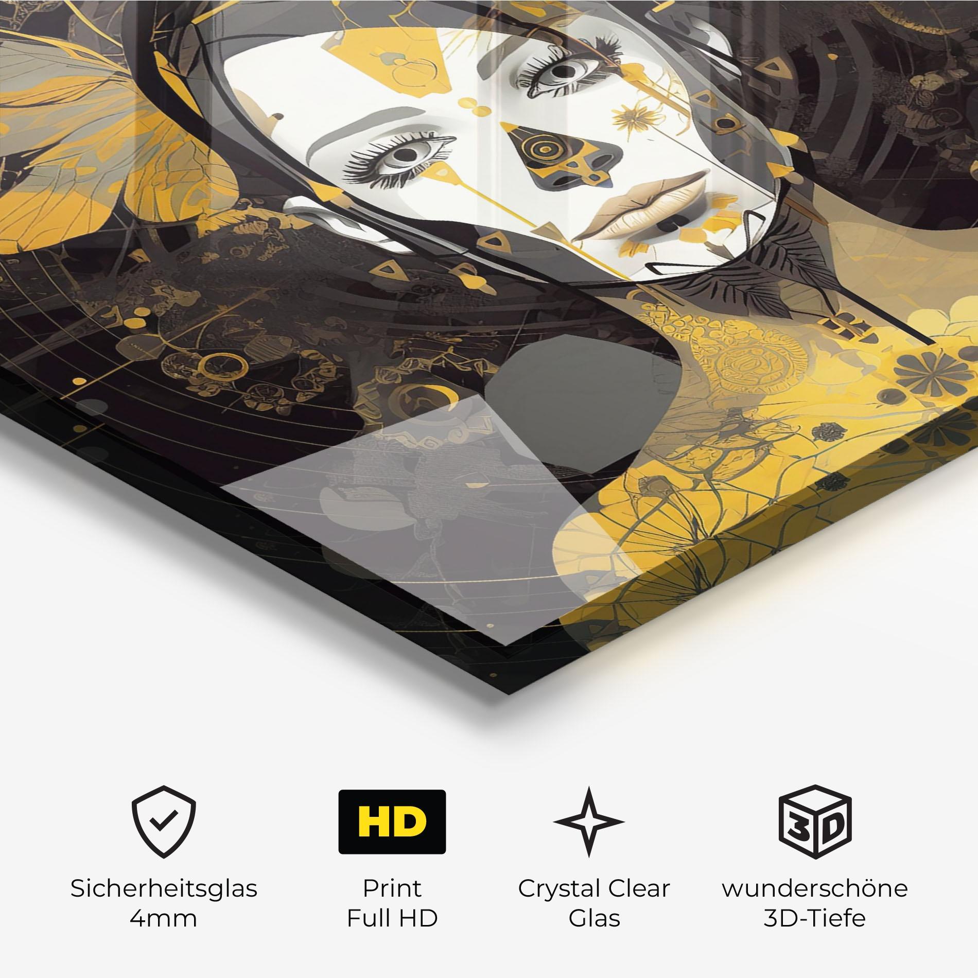 Glasbild Colorful Graphical Artwork mockup 3