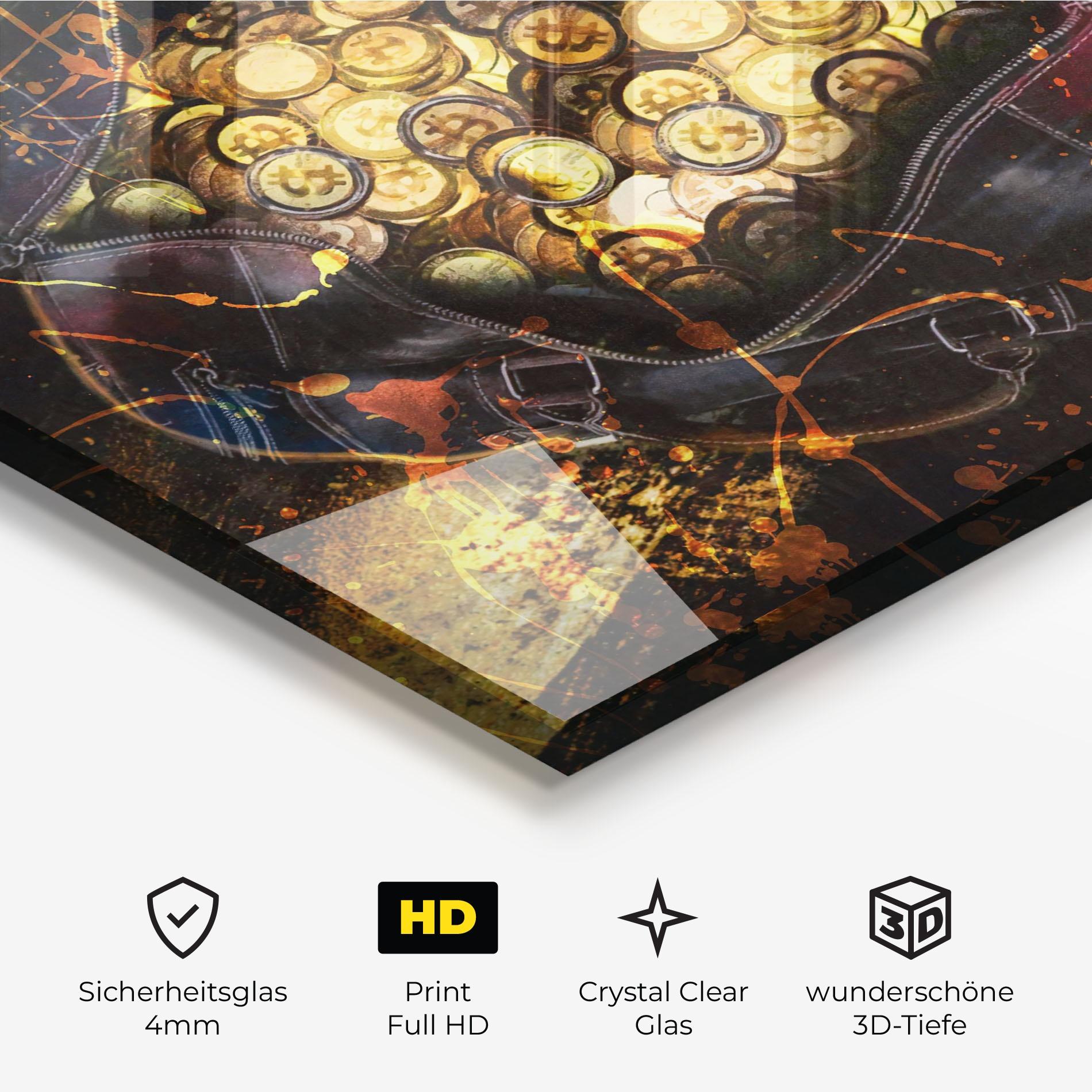 Glasbild Crypto Rich mockup 3