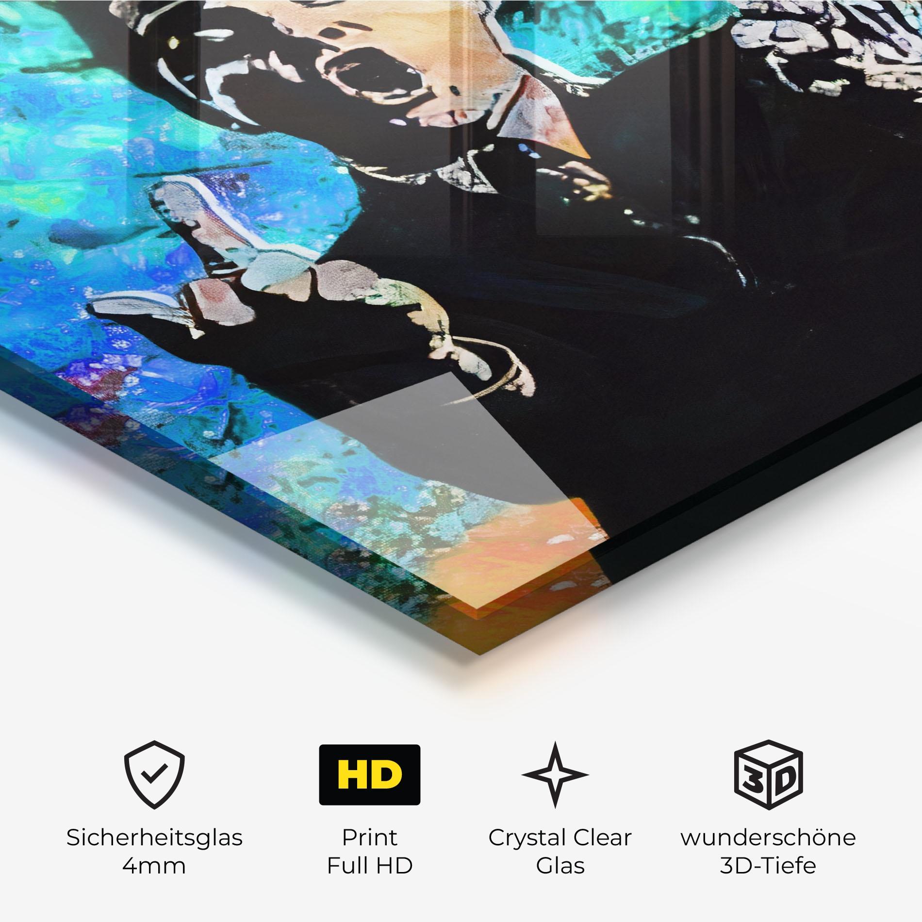 Glasbild Flip The Bird mockup 3