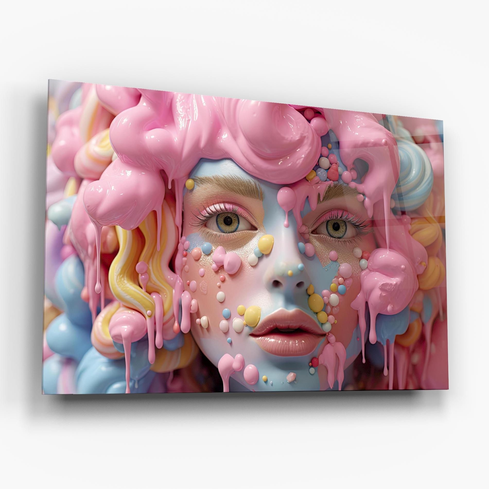 Glasbild Candy Face Girl mockup 6