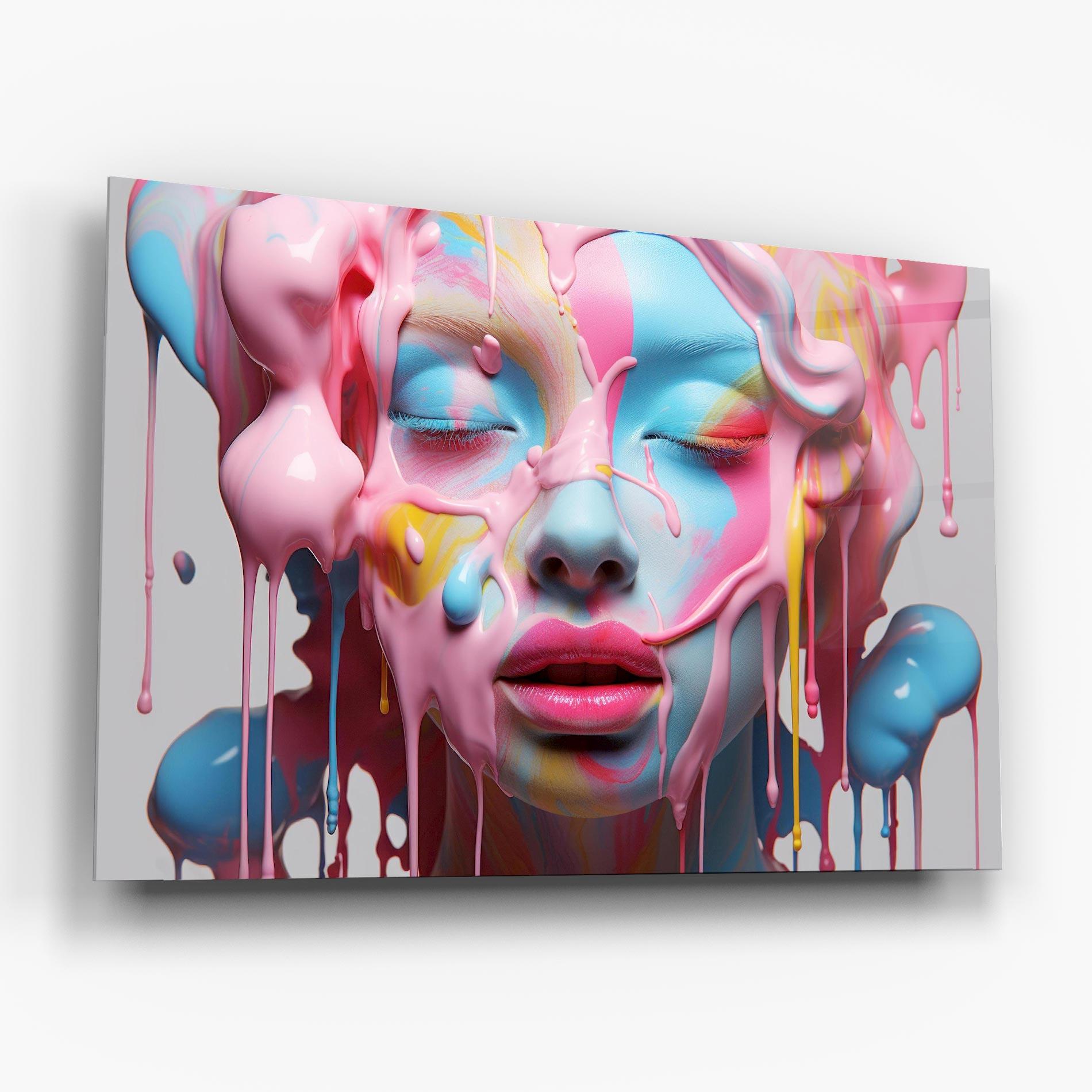 Glasbild Colorful Face Paint mockup 6