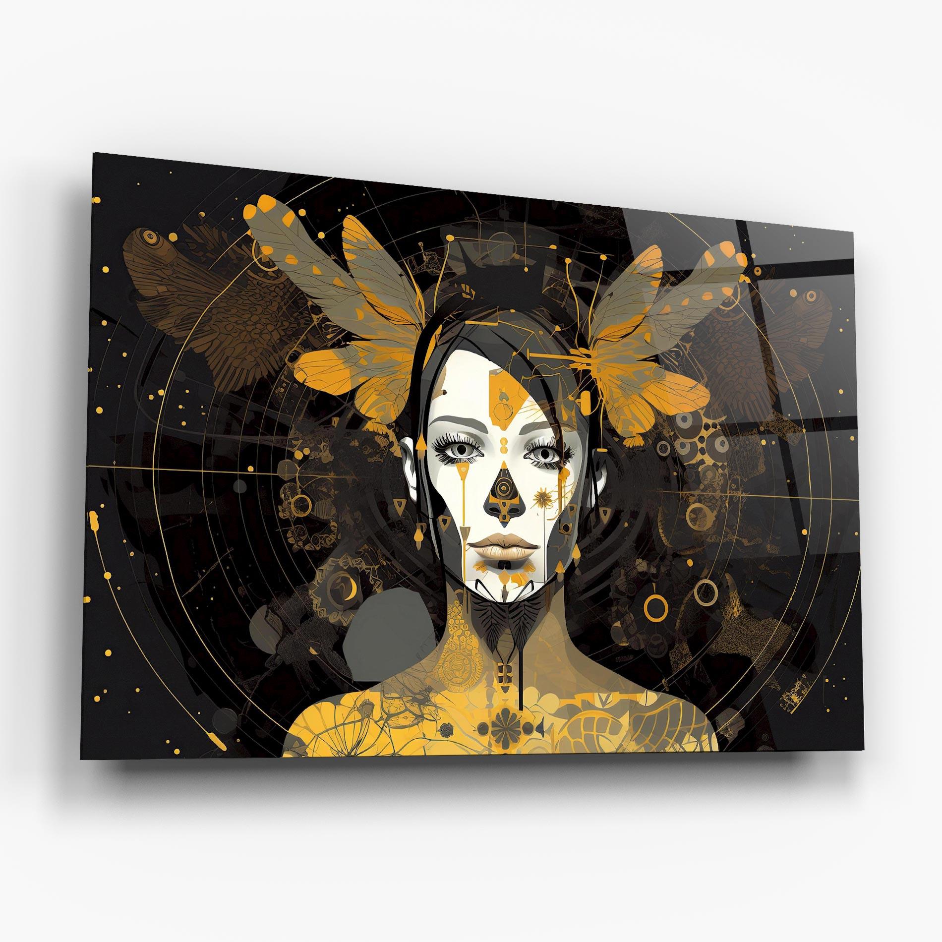 Glasbild Colorful Graphical Artwork mockup 6