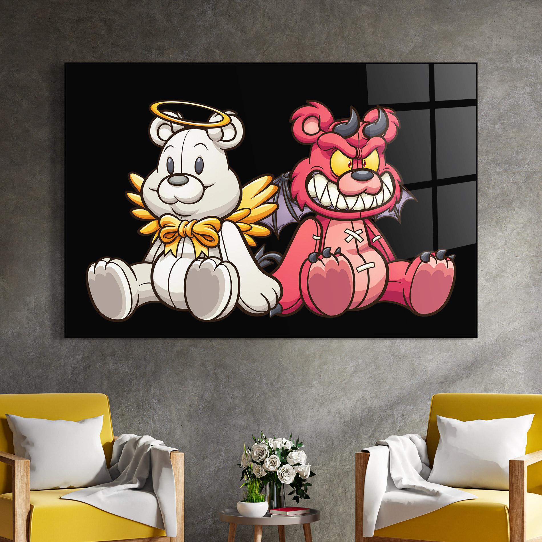 Glasbild Angel Bear mockup 4