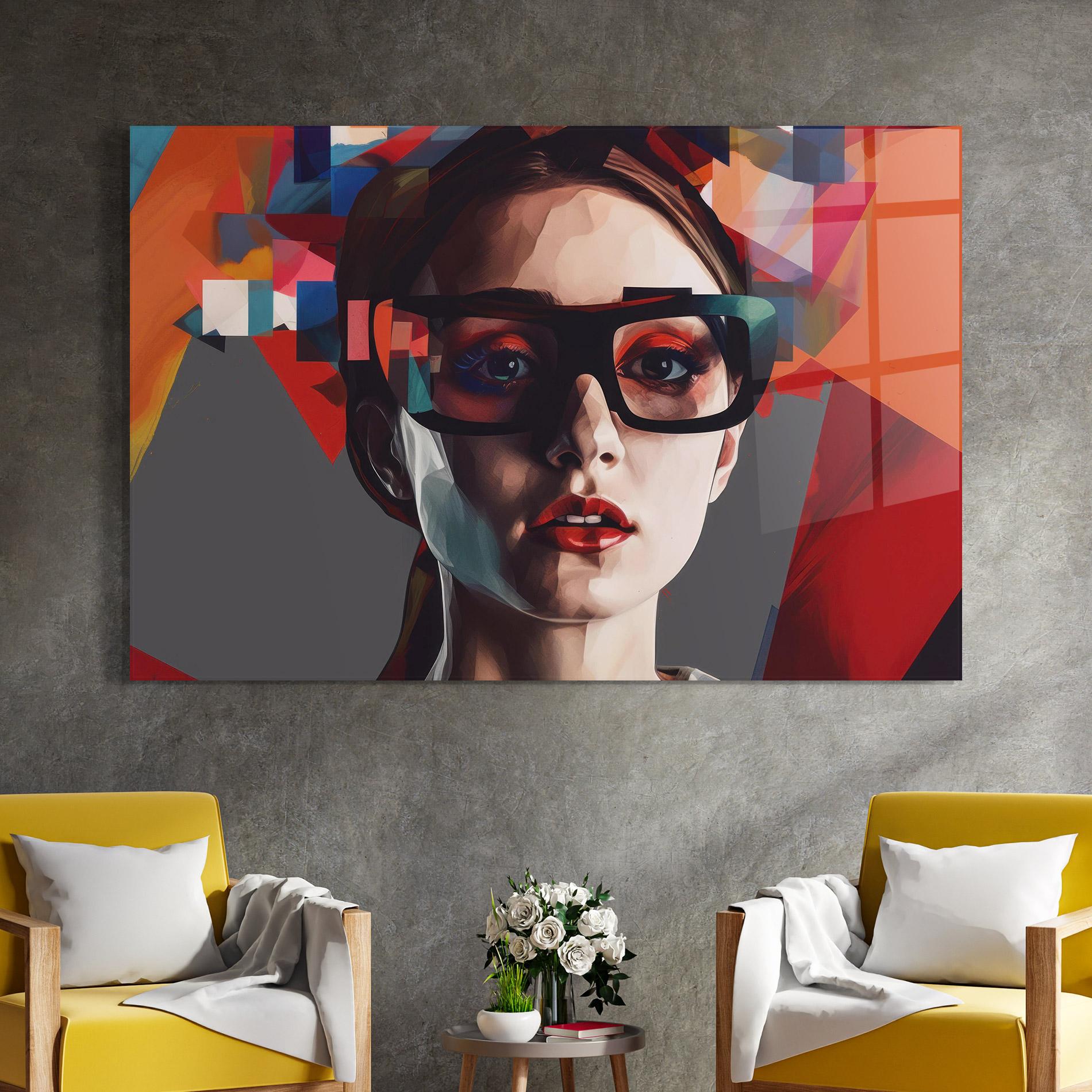 Glasbild Big Black Glasses mockup 4