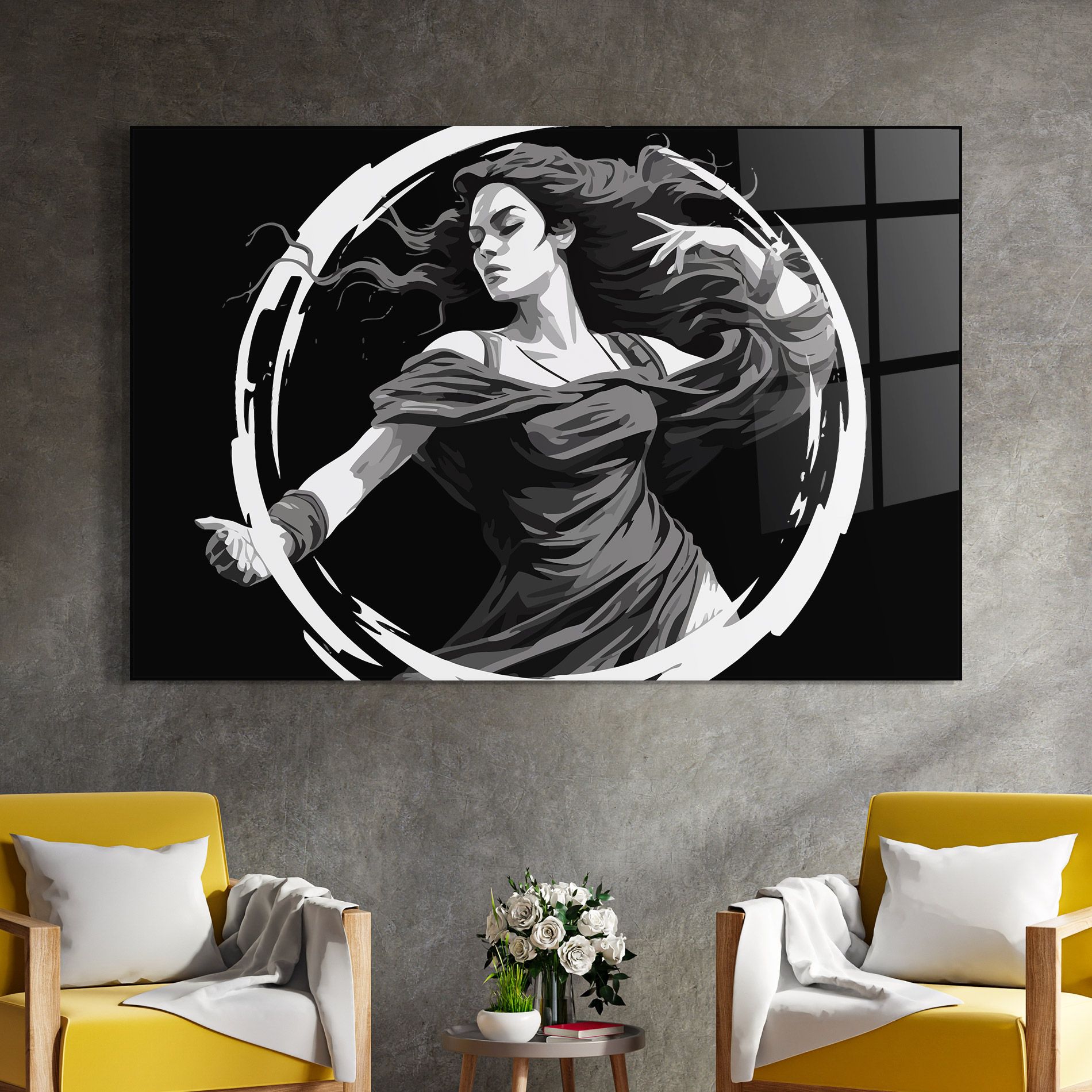 Circle Grey Lady mockup 4
