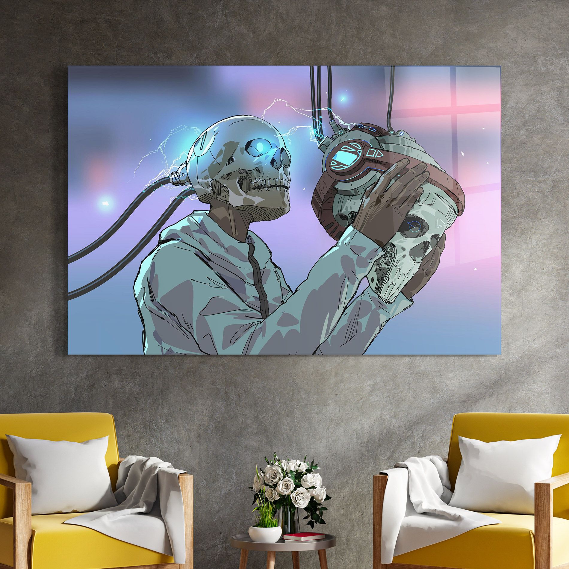 Electric Skull mockup 4