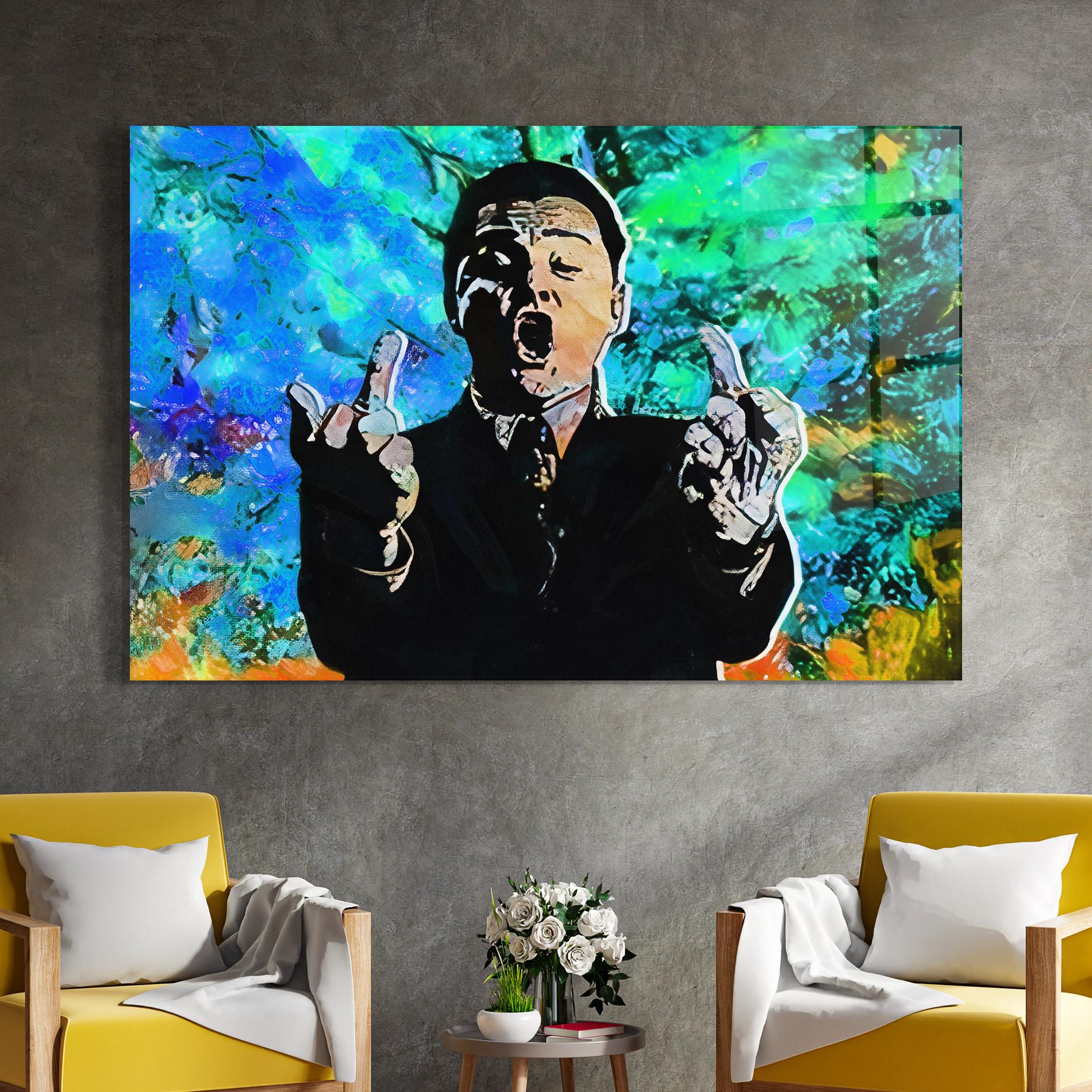 Glasbild Flip The Bird mockup 4