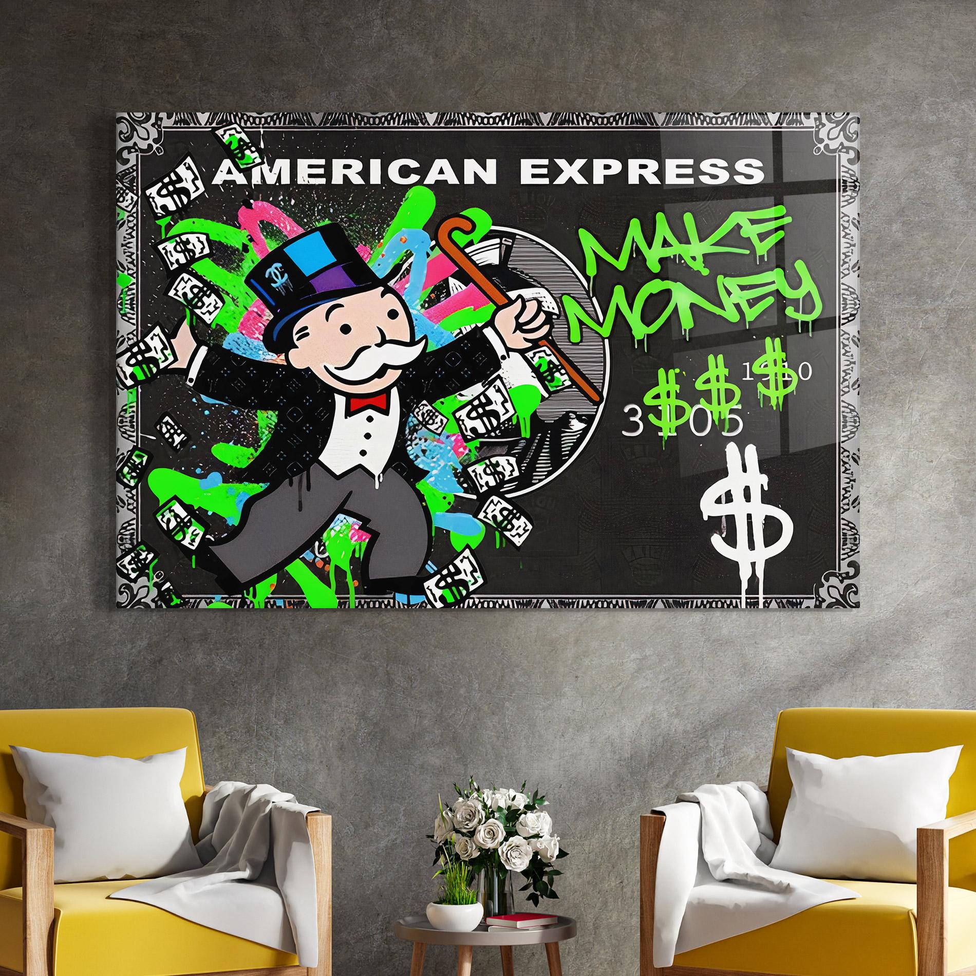 Glasbild Make Money mockup 4