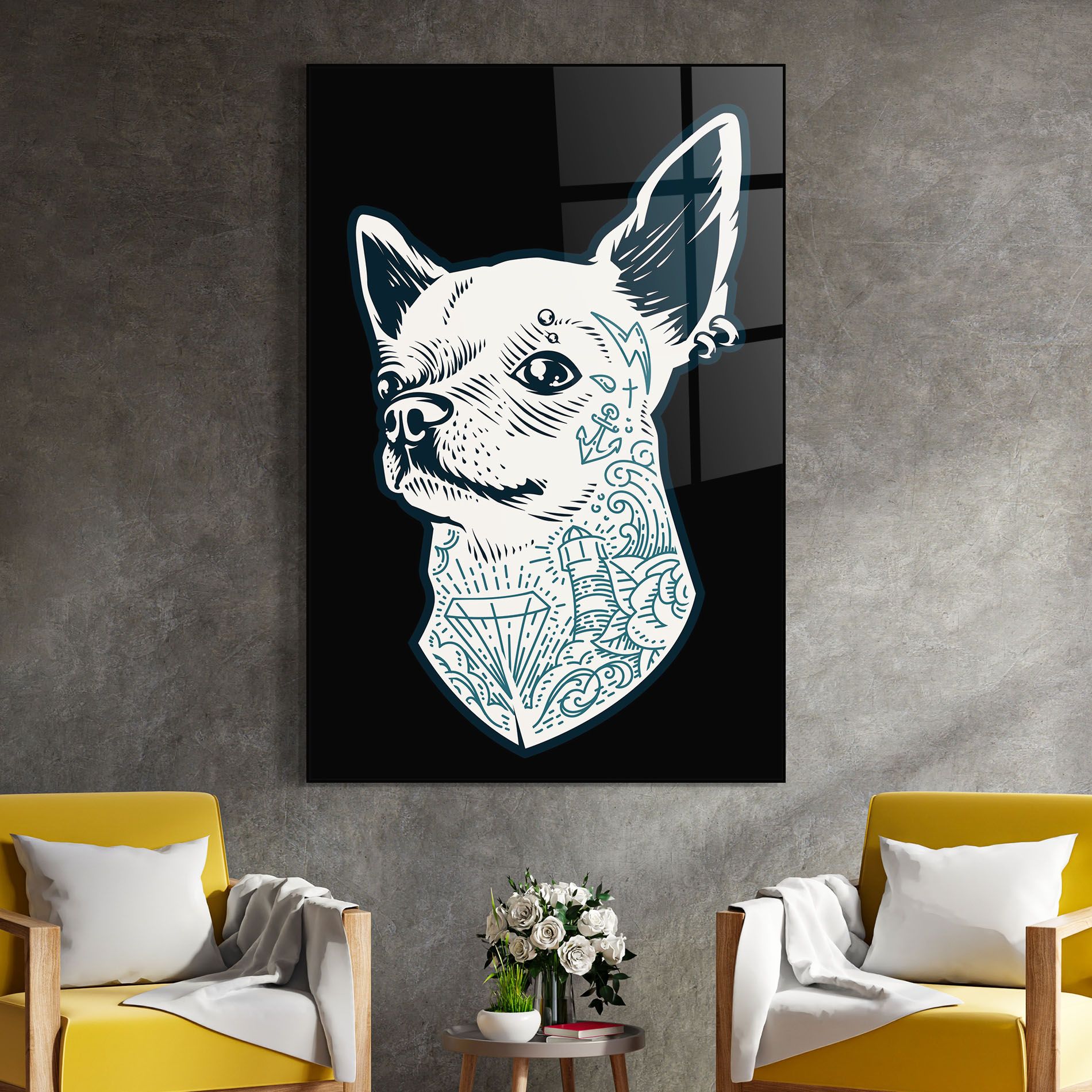 Chihuahua Tattoo mockup 4