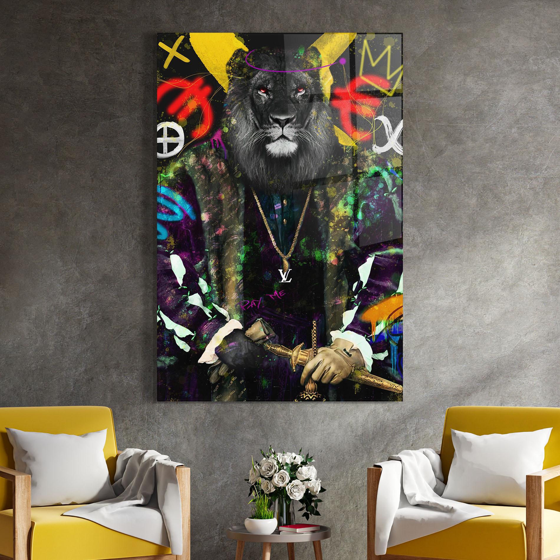 Glasbild Don Lion mockup 4